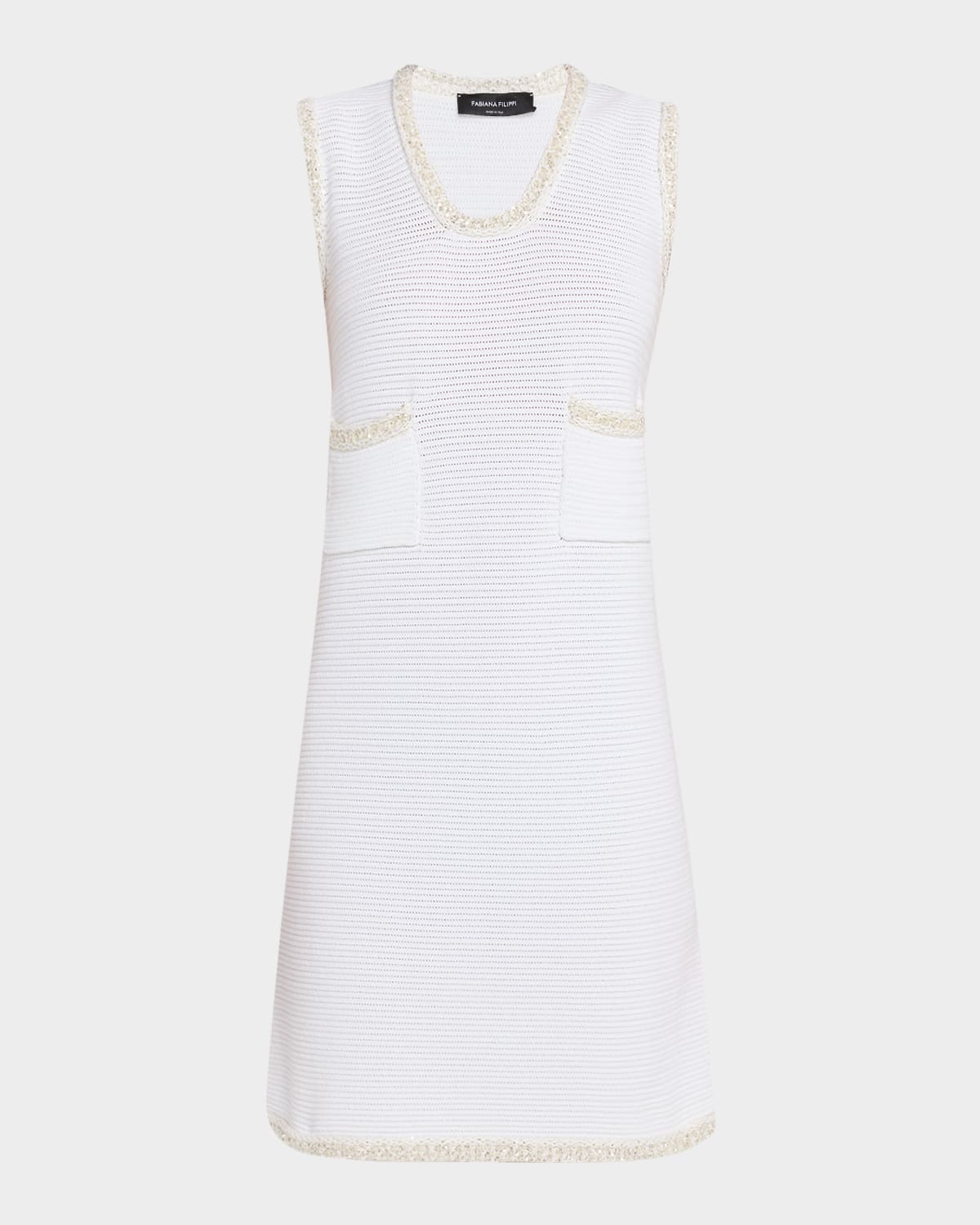 Sleeveless Cotton Knit Mini Dress