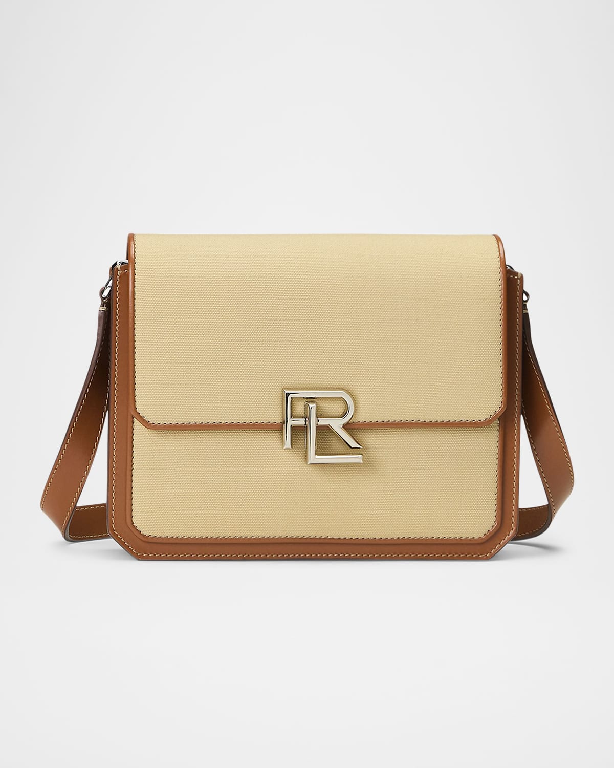RL Small Flap Canvas Crossbody Bag