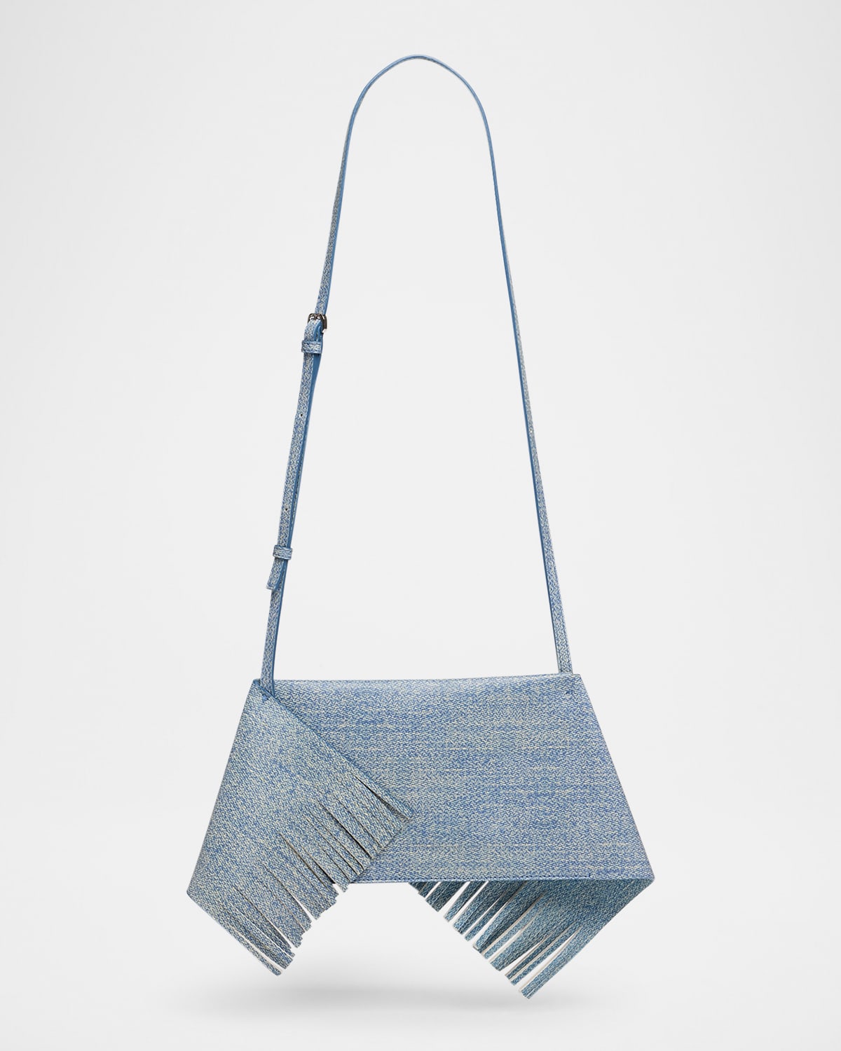 Jw Anderson Mini Scarf Denim Leather Crossbody Bag In 800 Blue