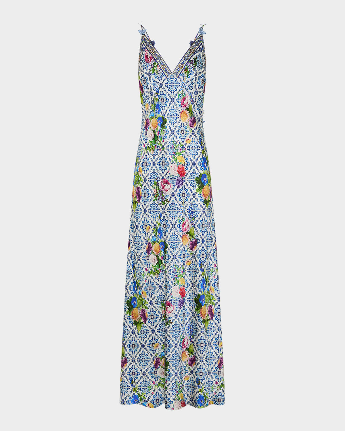 Shop Camilla Wall To Wall Wonders V-neck Maxi Bias Slip Dress