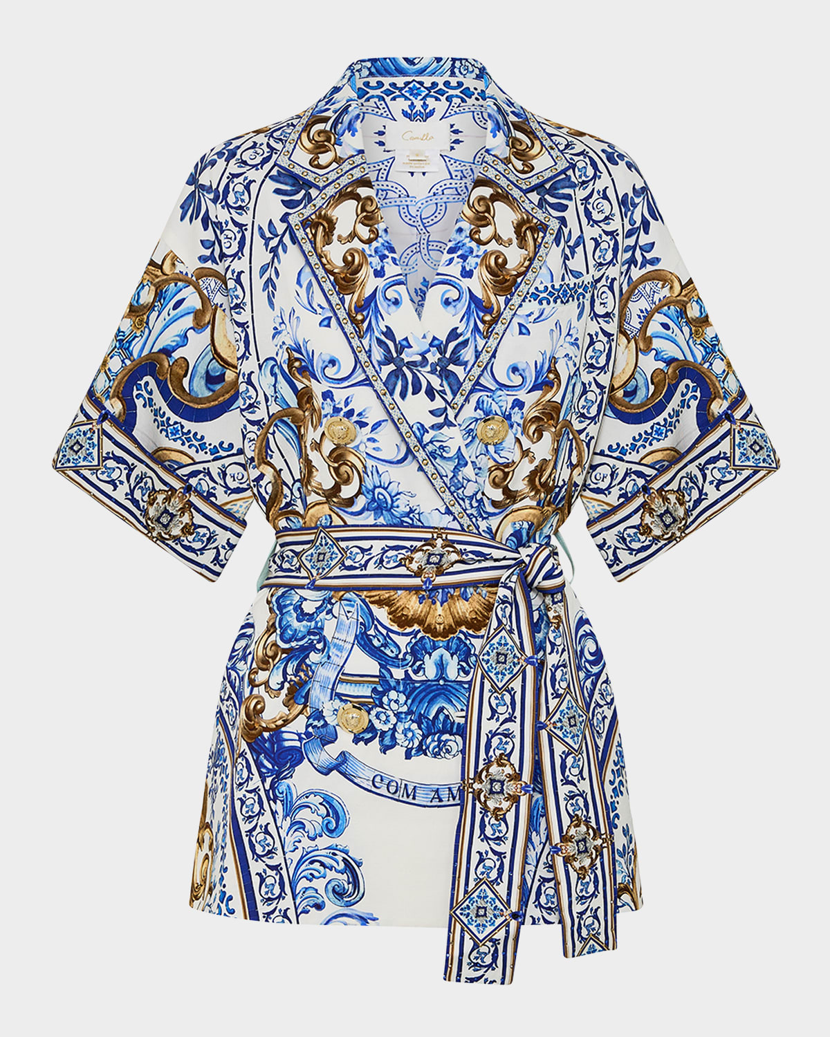 CAMILLA AZUL ADVENTURES DOUBLE-BREASTED SHORT JACKET 