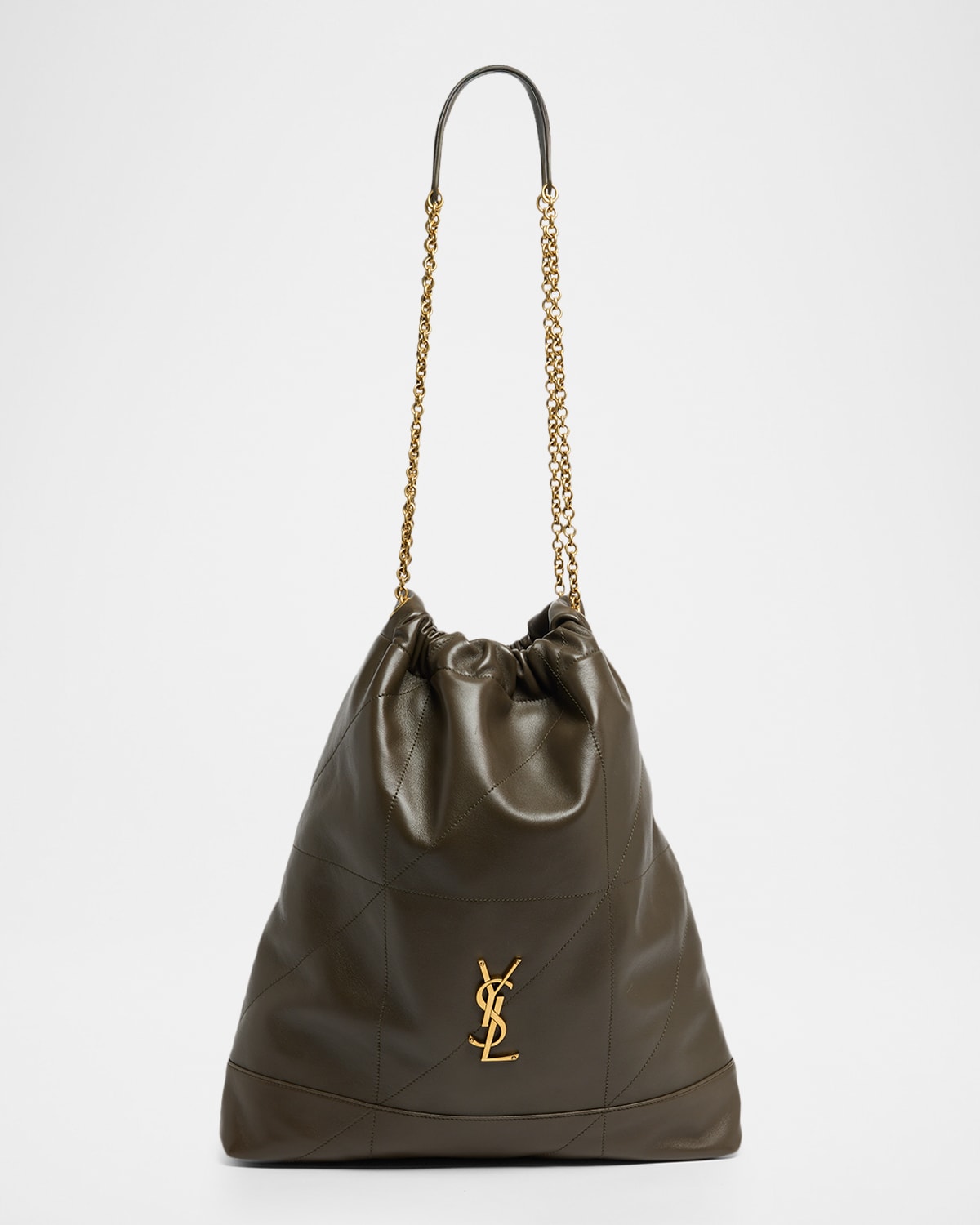 Saint Laurent Jamie Large Pochon Ysl Shoulder Bag In Quilted Lambskin Leather