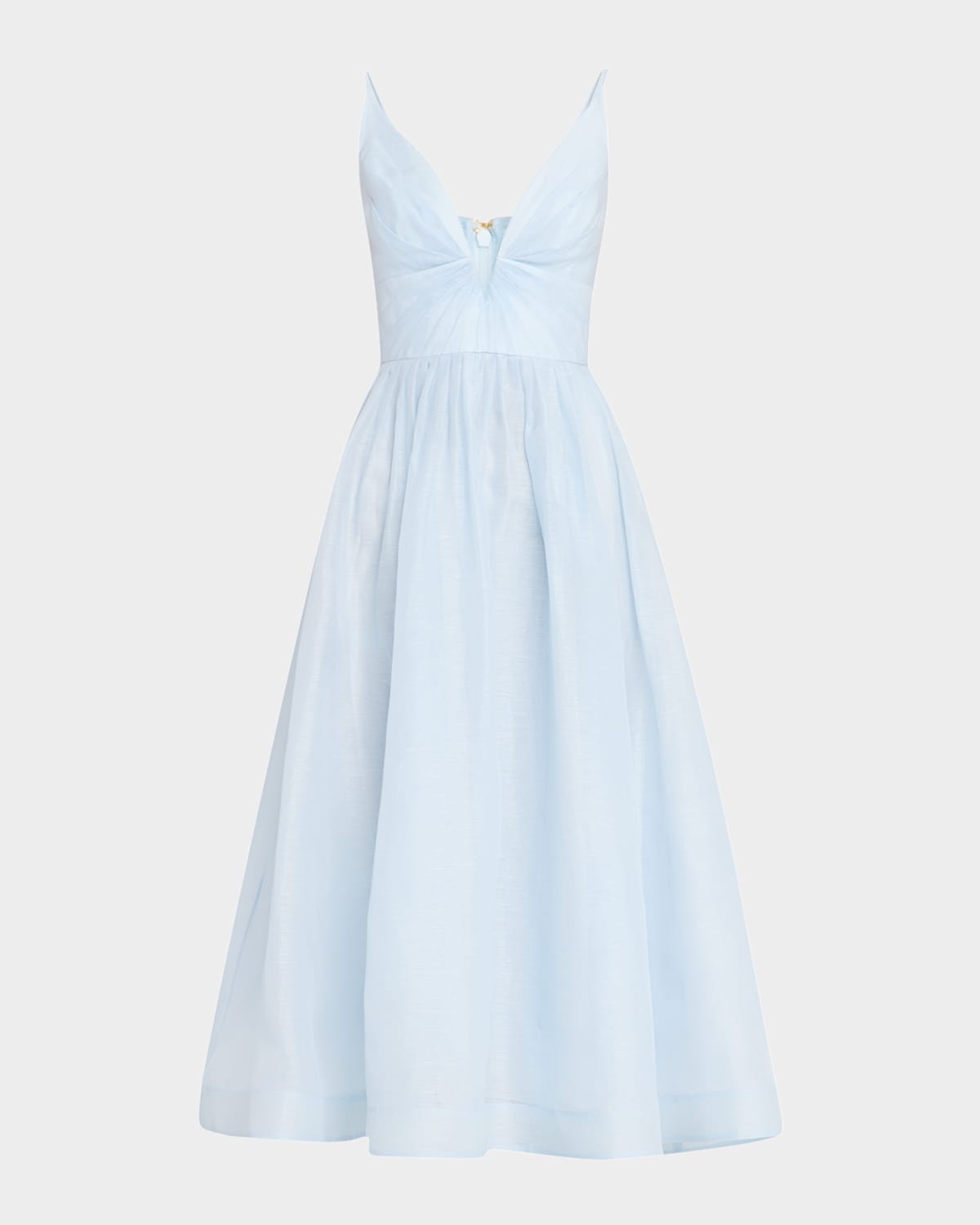 Shop Zimmermann Illuminate V-neck Midi Dress In Mint