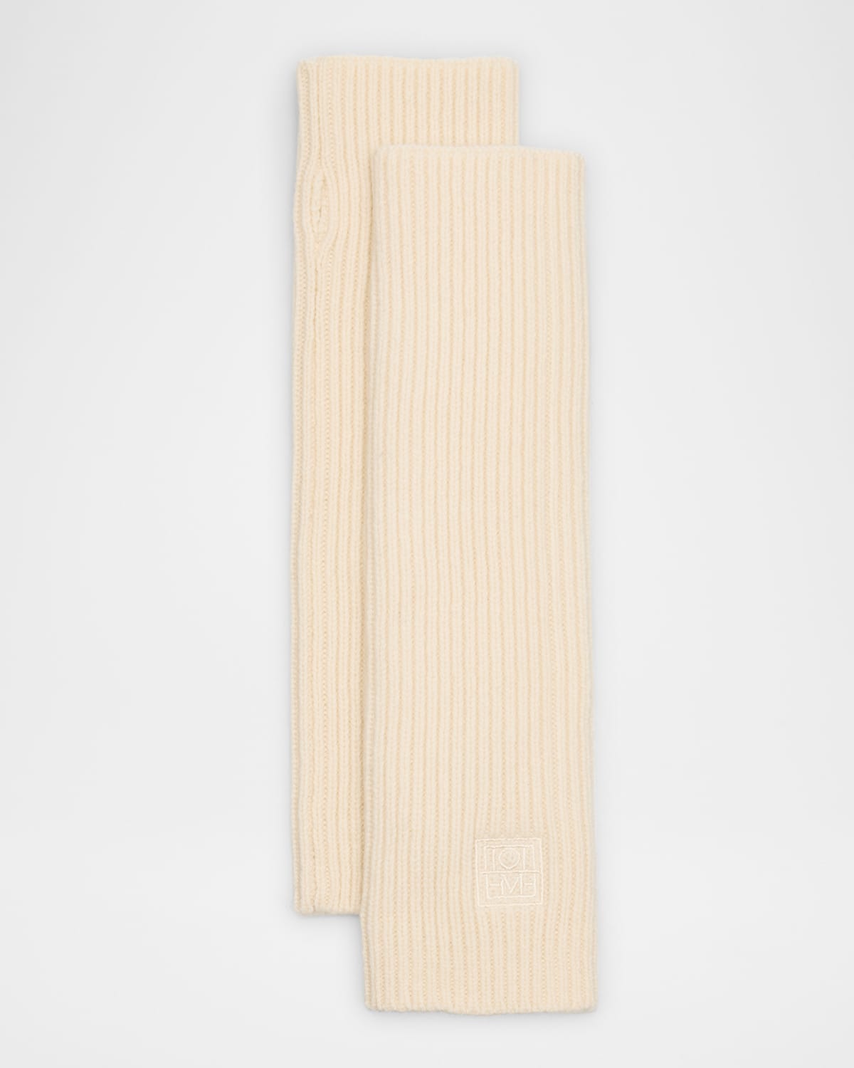 Totême Wool-cashmere Fingerless Gloves In Charcoal Melange 019