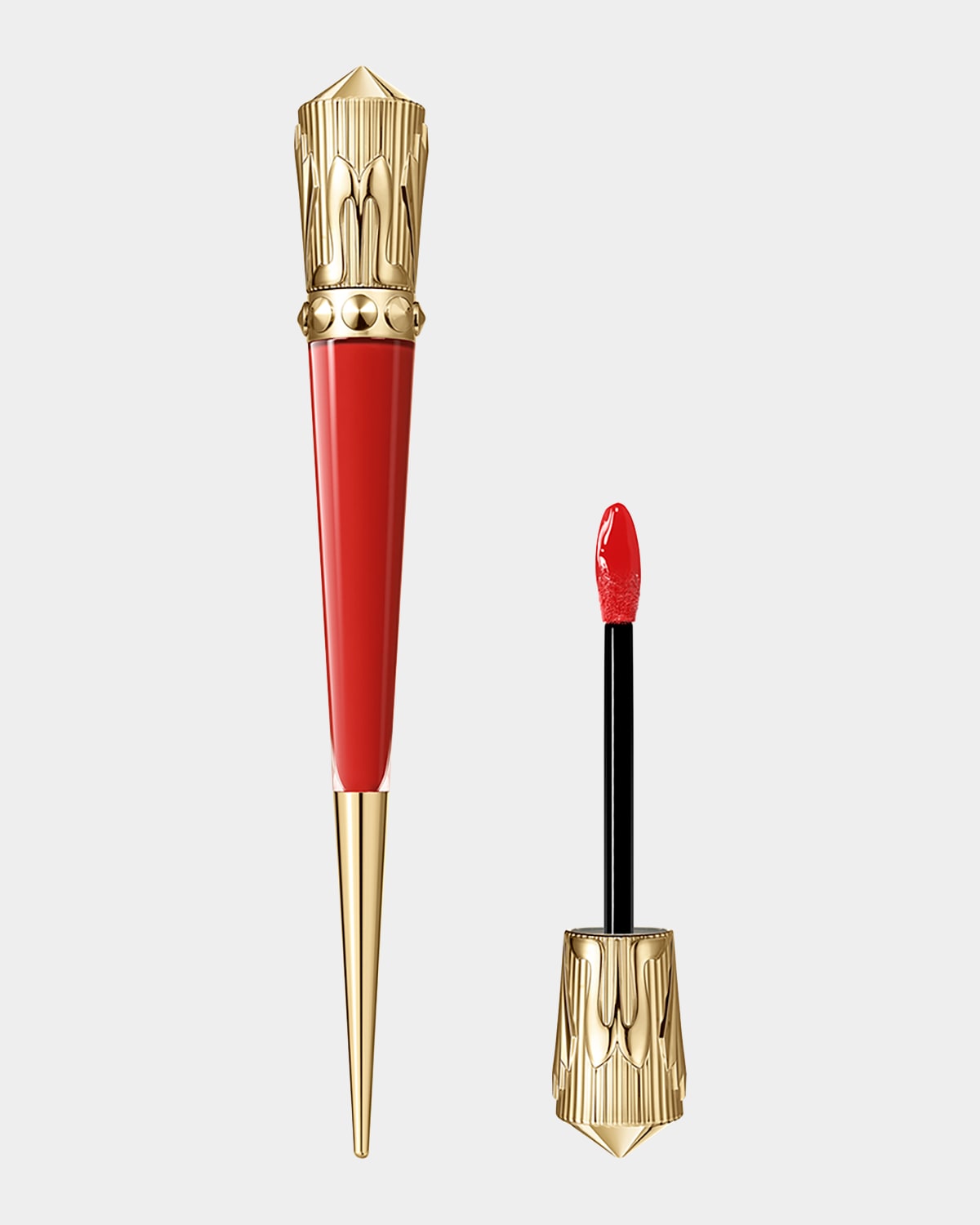 Christian Louboutin Rouge Stiletto Vinyl Gloss In Fire Red 115v