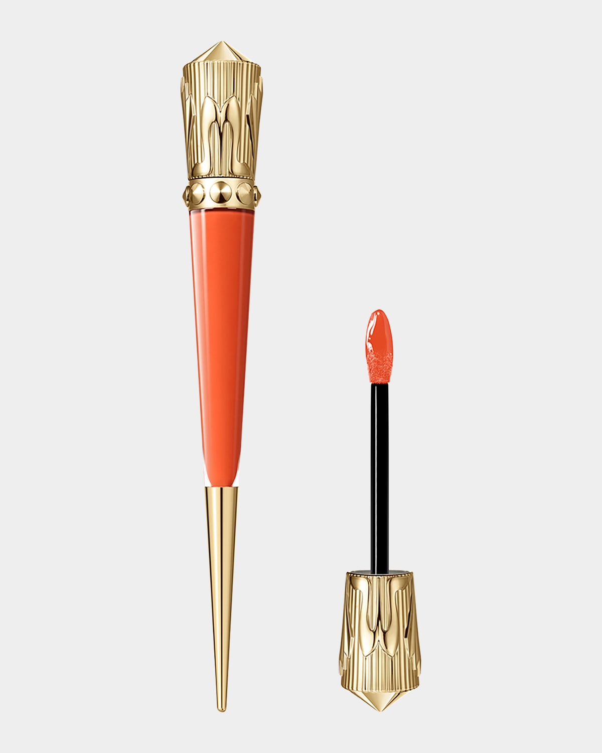 Christian Louboutin Rouge Stiletto Vinyl Gloss In Torrid Peach 530v