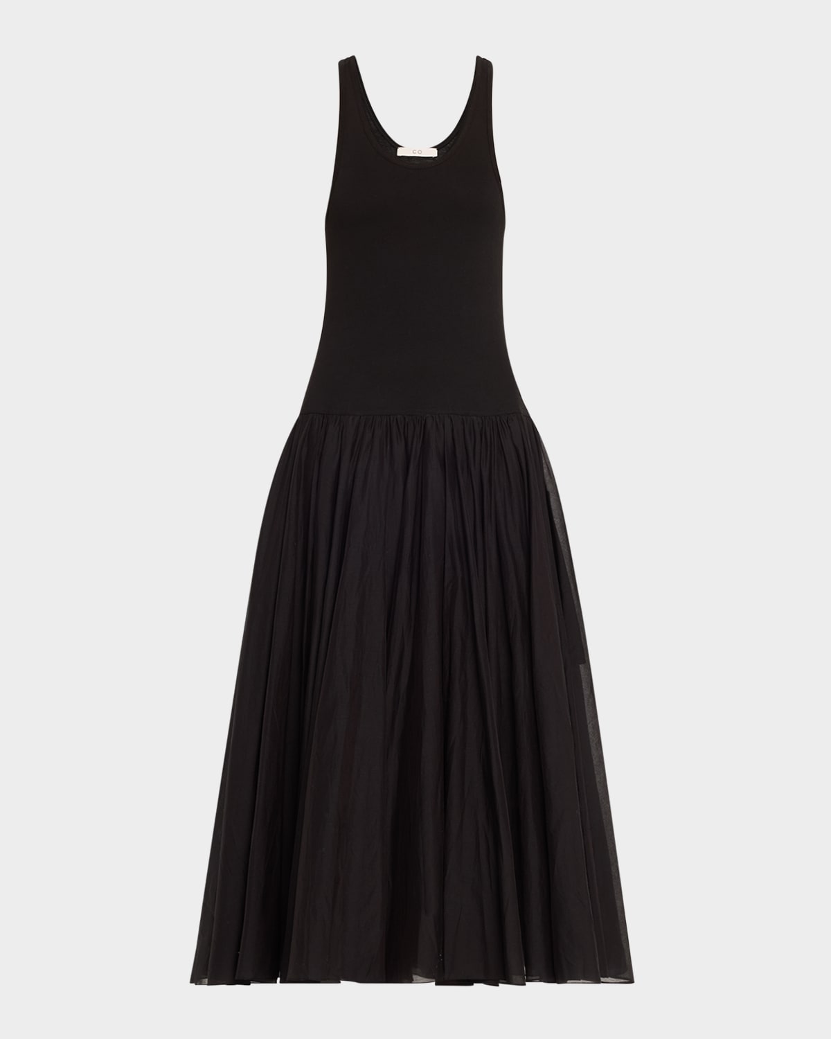 CO DOUBLE-LAYERED CRINOLINE MAXI DRESS 
