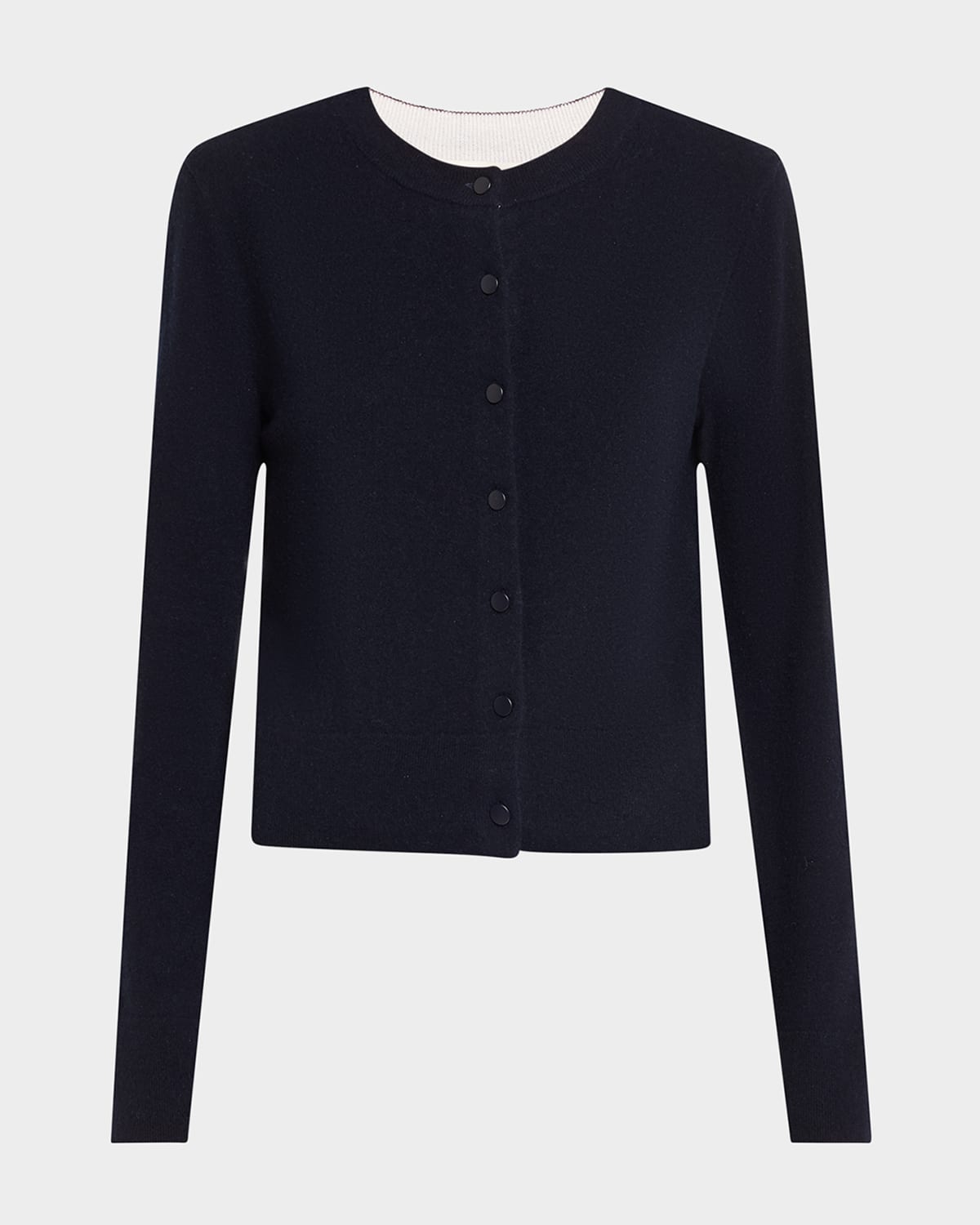 Shop Vince Tipped Half-moon Cardigan In Tipped Half Moon Cardigan