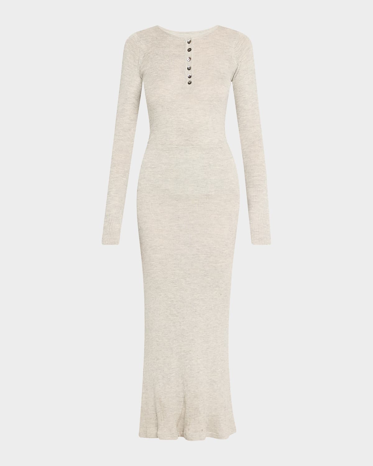 Tilda Cashmere Jersey Henley Midi Dress