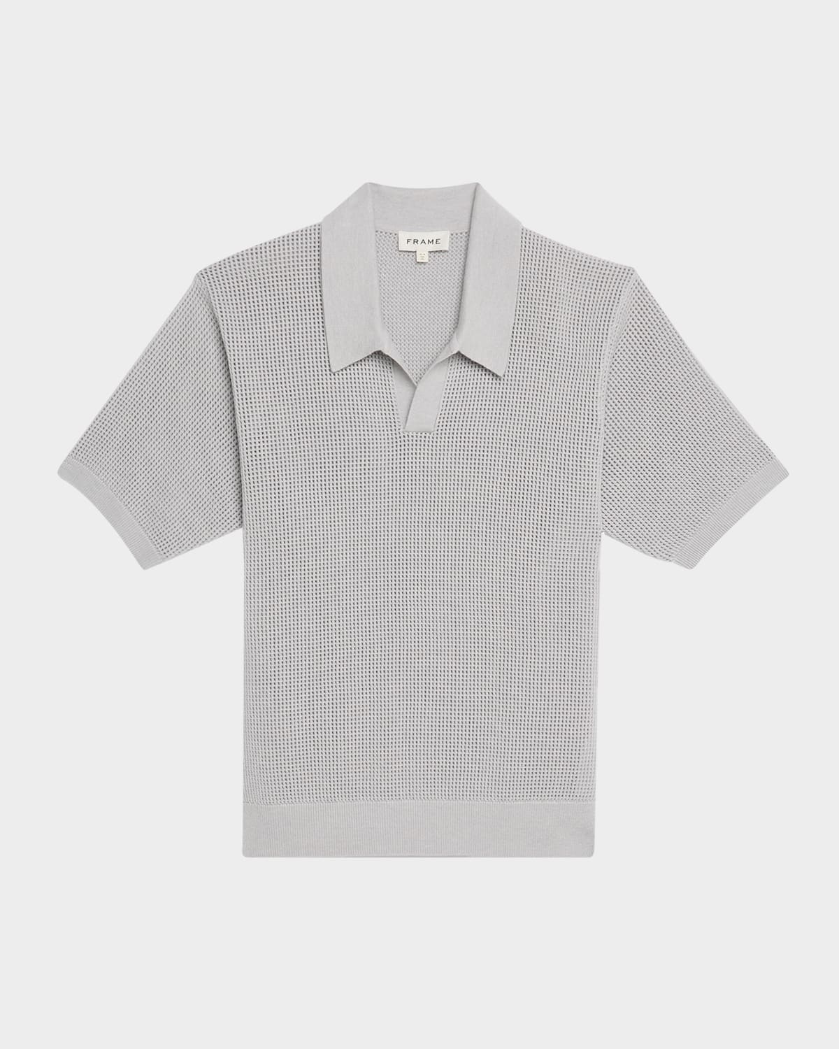 Men's Mesh Knit Polo Shirt