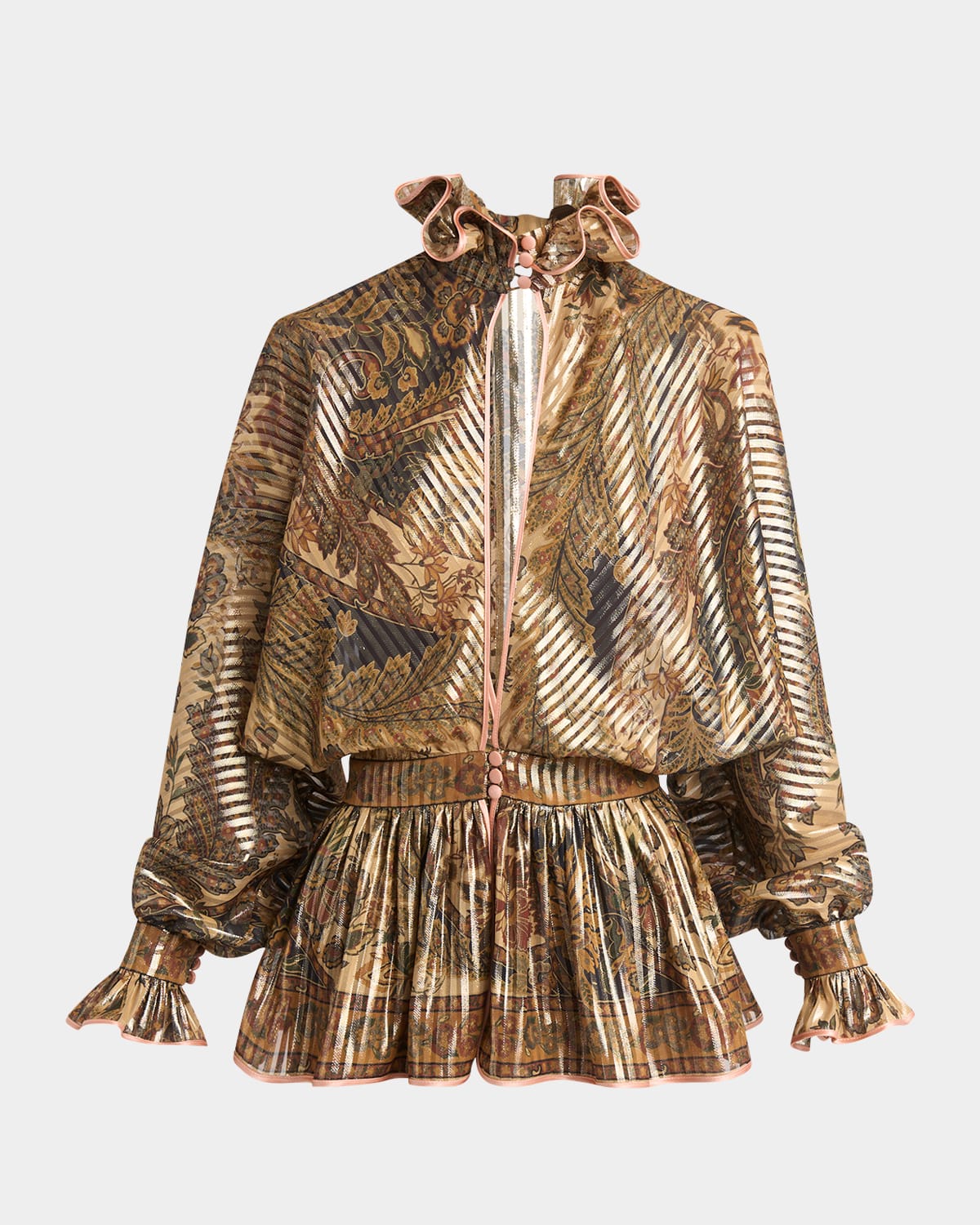 Valentino Patterned Lurex Blouse