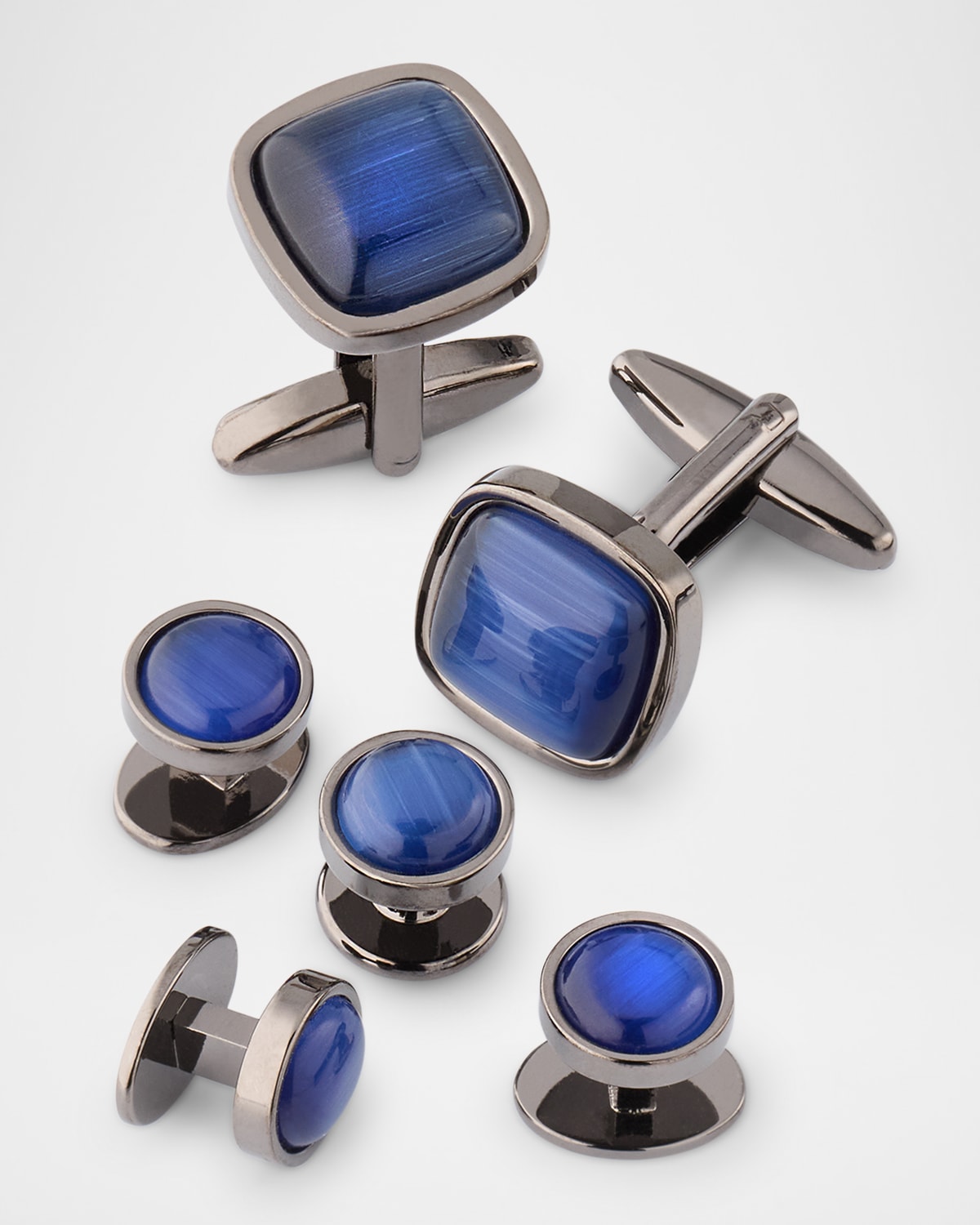 Men's Fiber Optic Cufflinks and Stud Set