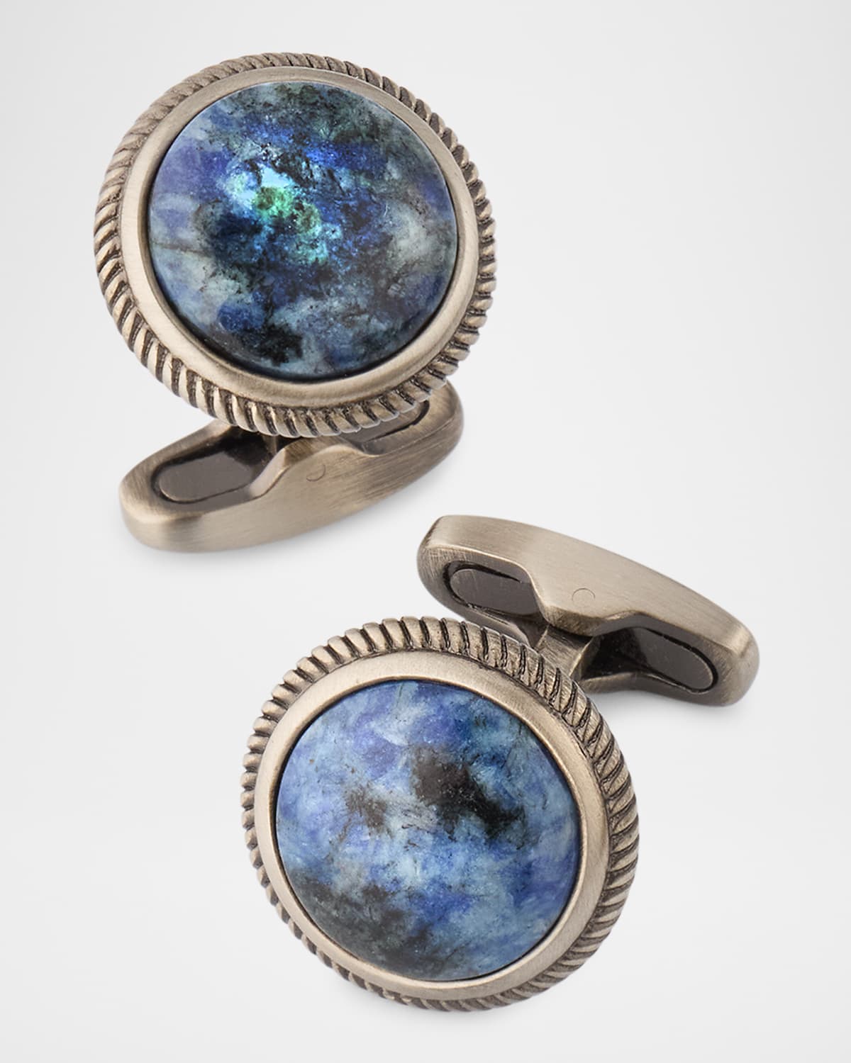 Men's Round Sodalite Cufflinks