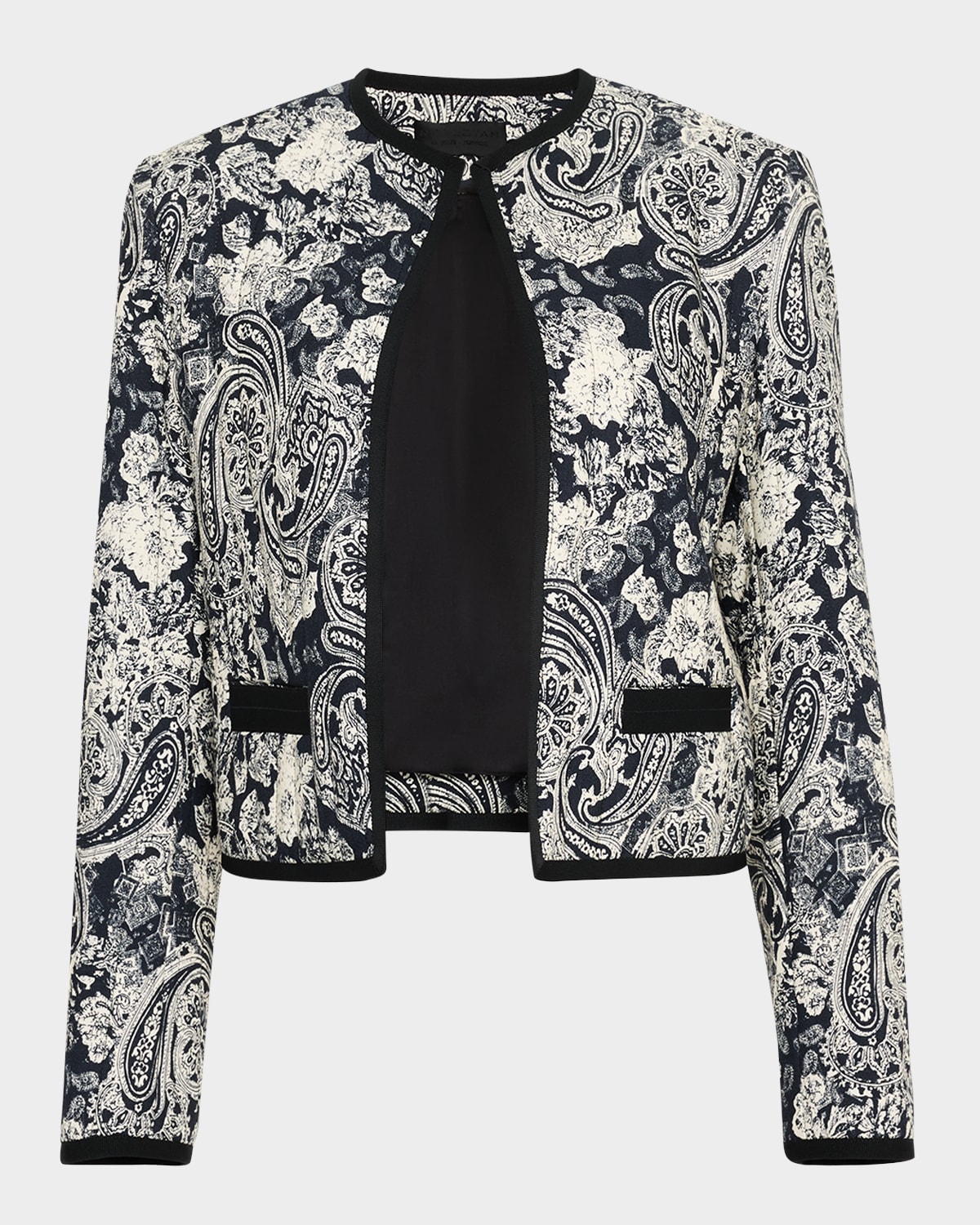 Nili Lotan Bono Paisley Open-front Jacket