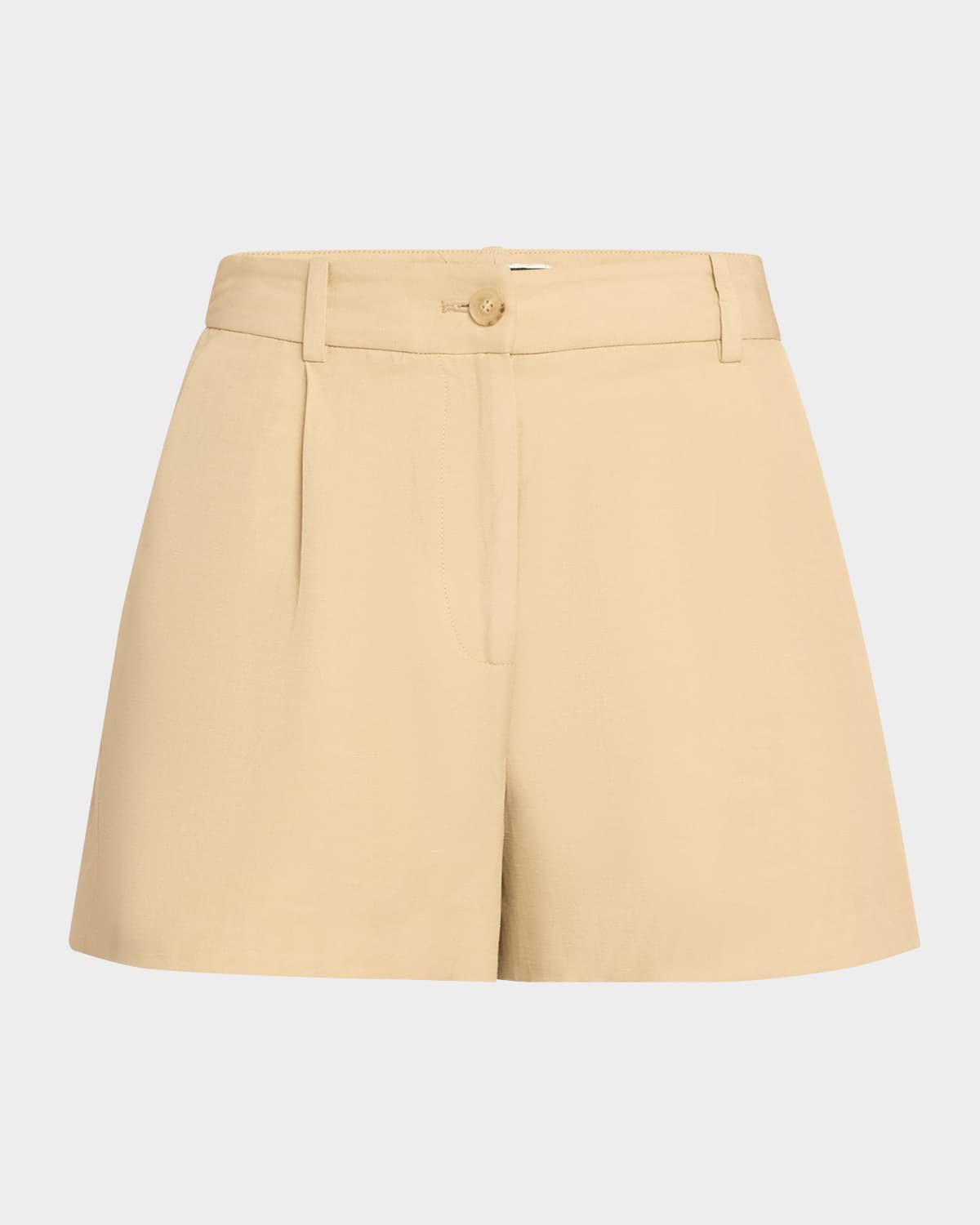 Nili Lotan Beatrice Pleated Linen Shorts