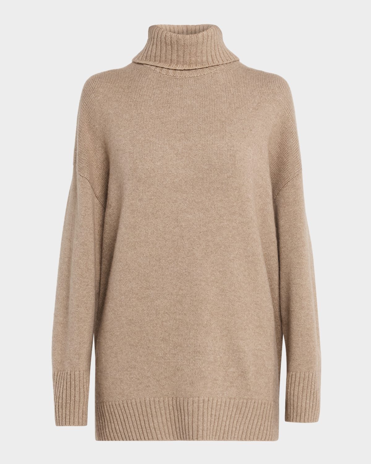 Lafayette 148 Oversized Cashmere Turtleneck Sweater In Blue