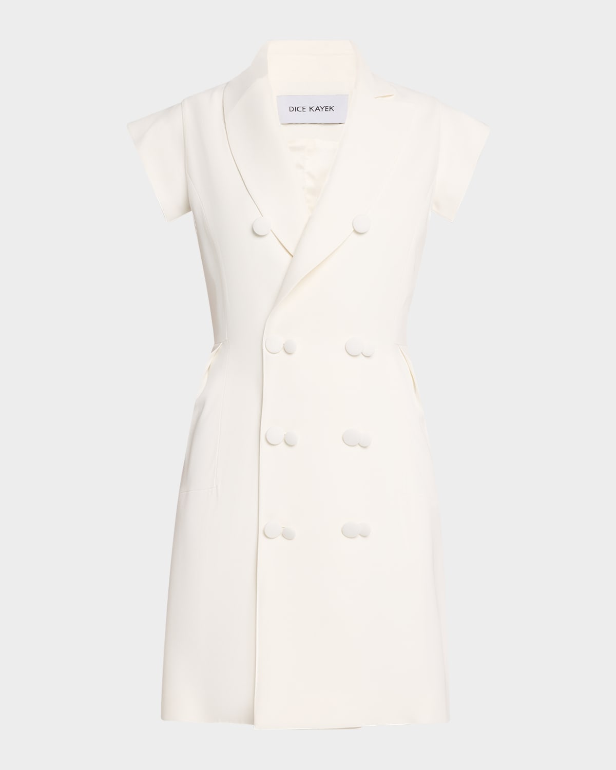 DICE KAYEK DOUBLE-BREASTED TUXEDO DRESS 