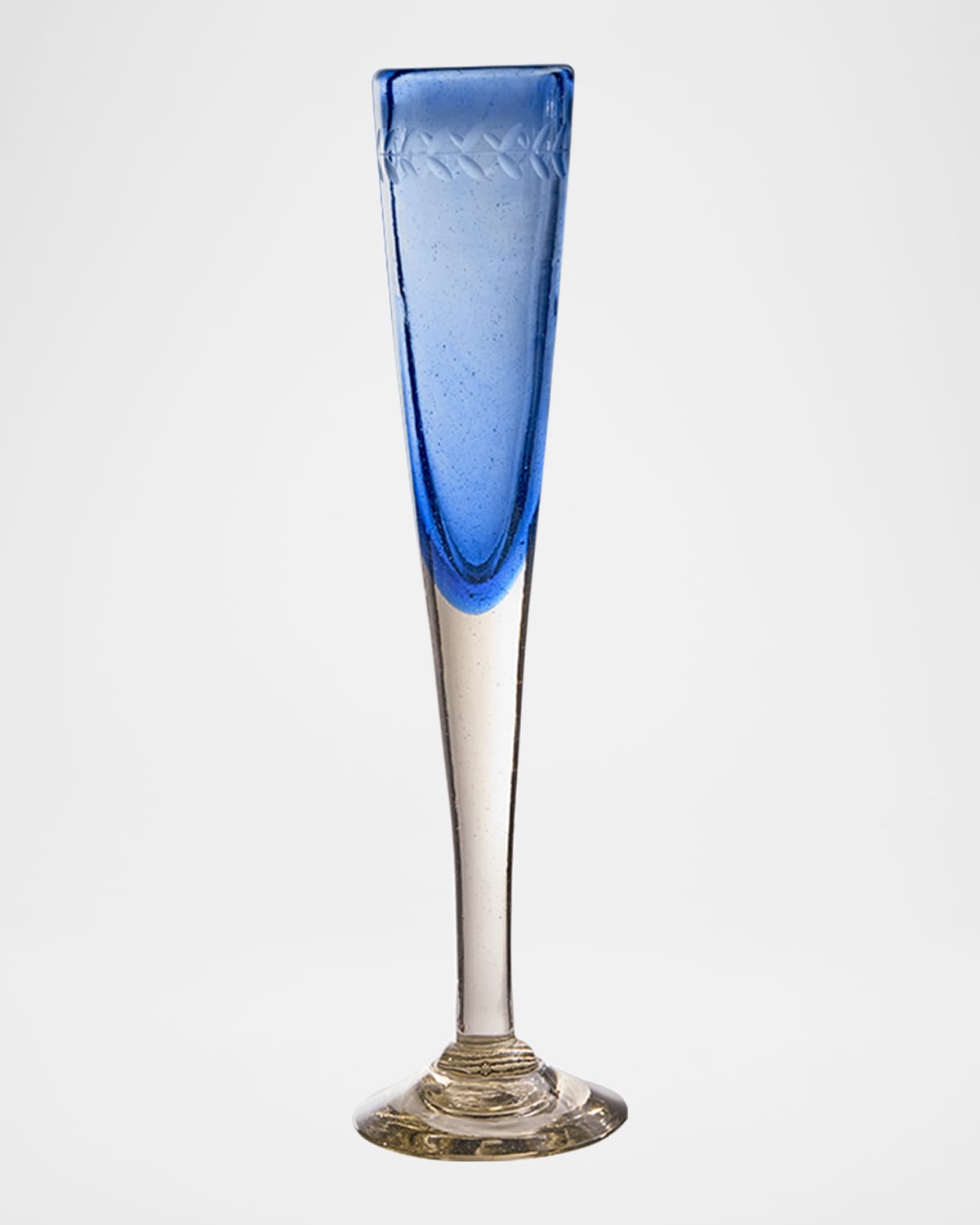 Jan Barboglio Pilar Flute Glass, 2 Oz. In Azure