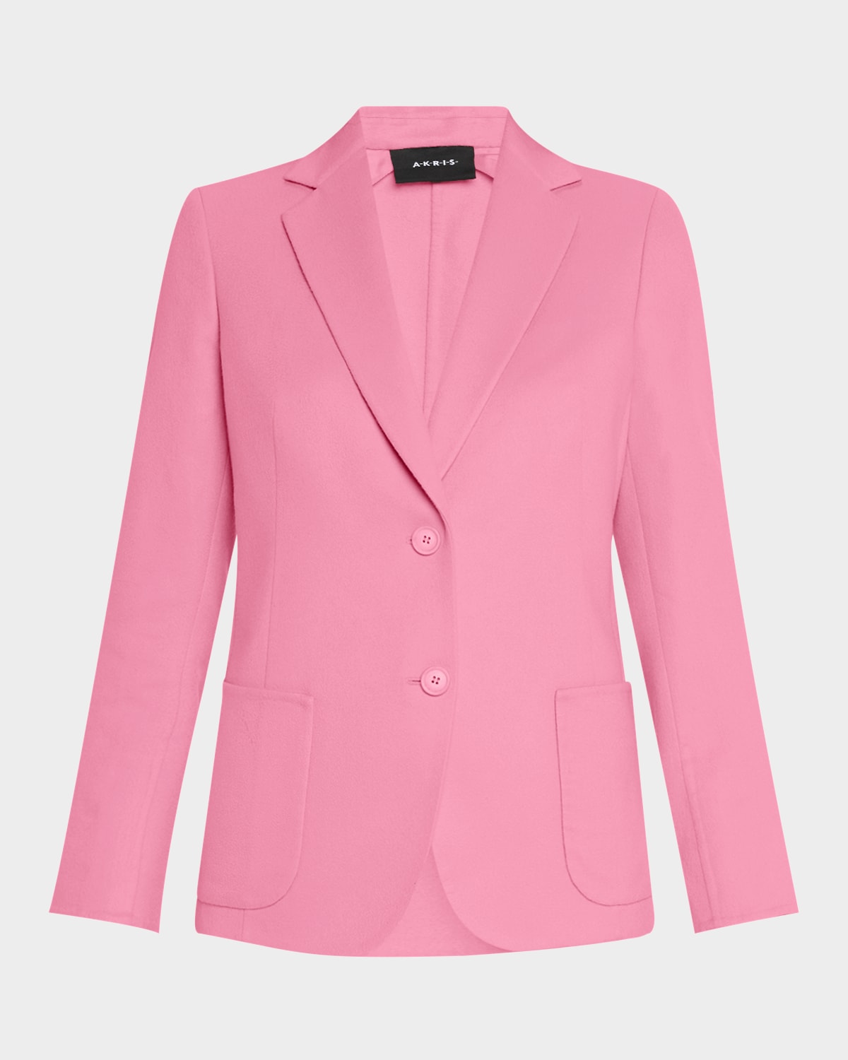 Akris Saigon Single-breasted Linen-silk Jacket In Pink