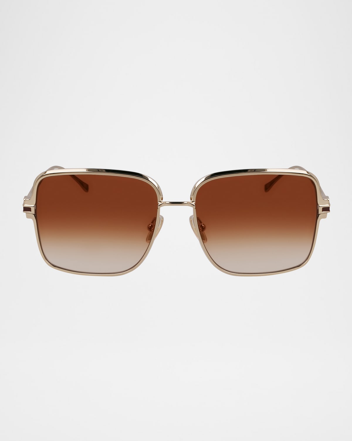 Ferragamo Gancini 57mm Modified Rectangular Sunglasses In Brown