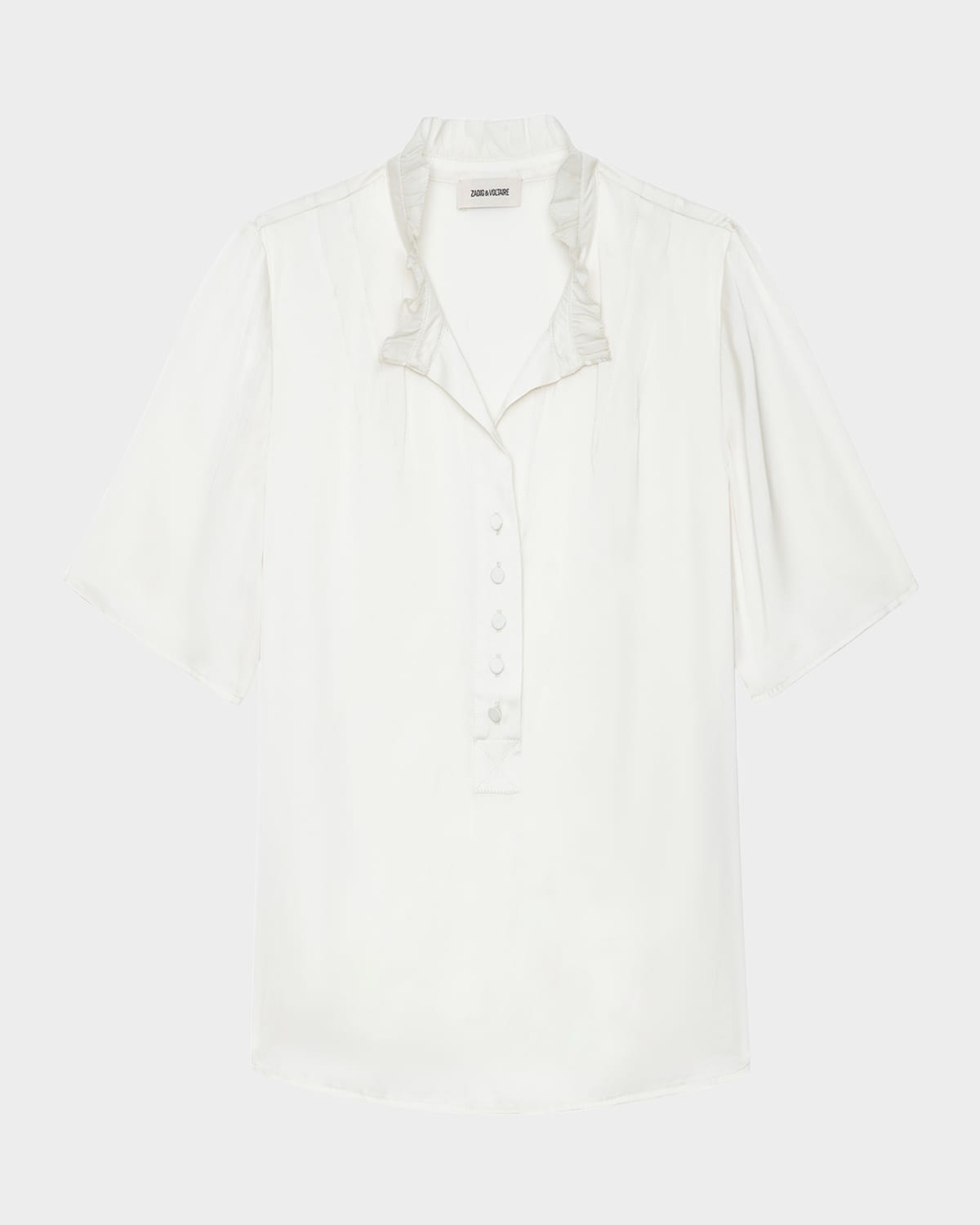 Zadig & Voltaire Topher Satin Blouse In Flake