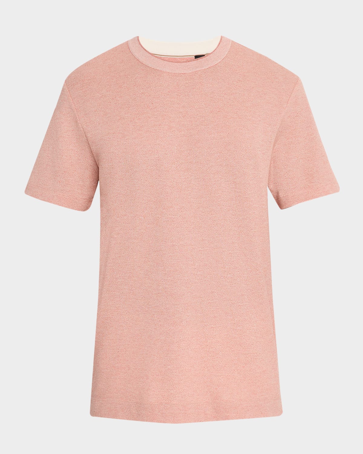 BOSS CAMEL MEN'S TESAR COTTON AND SILK CREWNECK T-SHIRT 