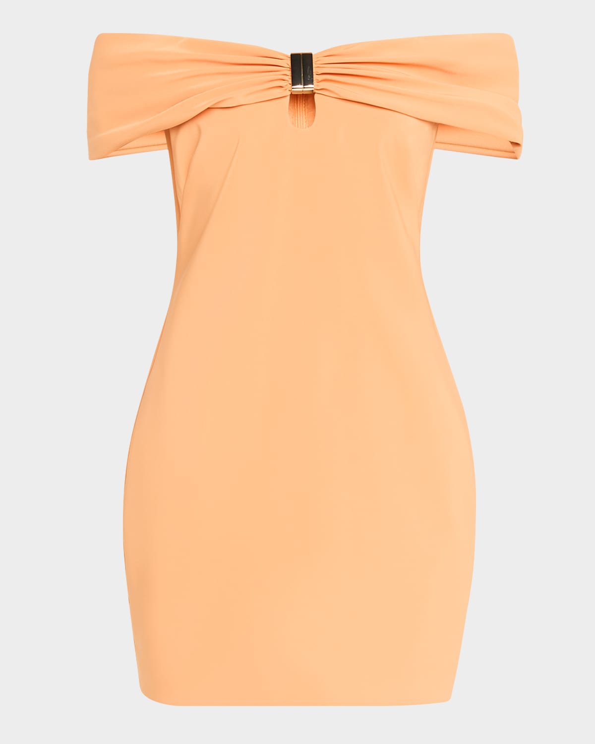Ariana Off-Shoulder Cutout Crepe Mini Dress