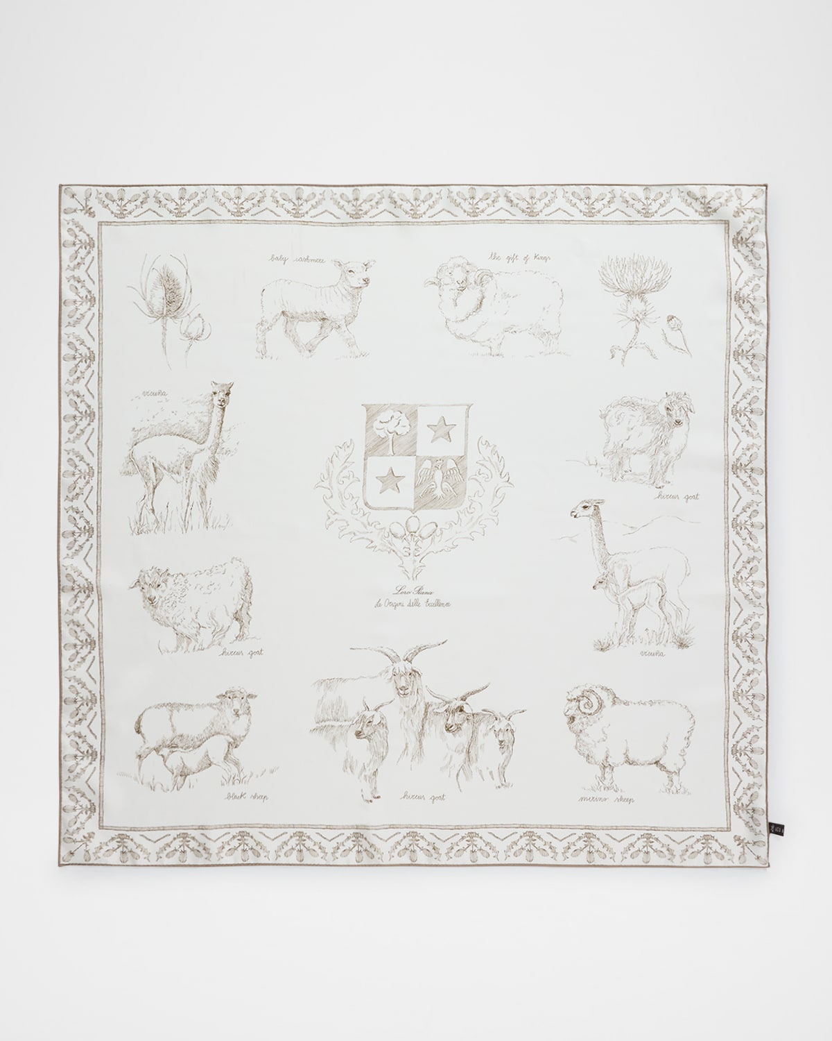 LORO PIANA LE ORIGINI DELLE ECCELLENZE SILK SCARF 