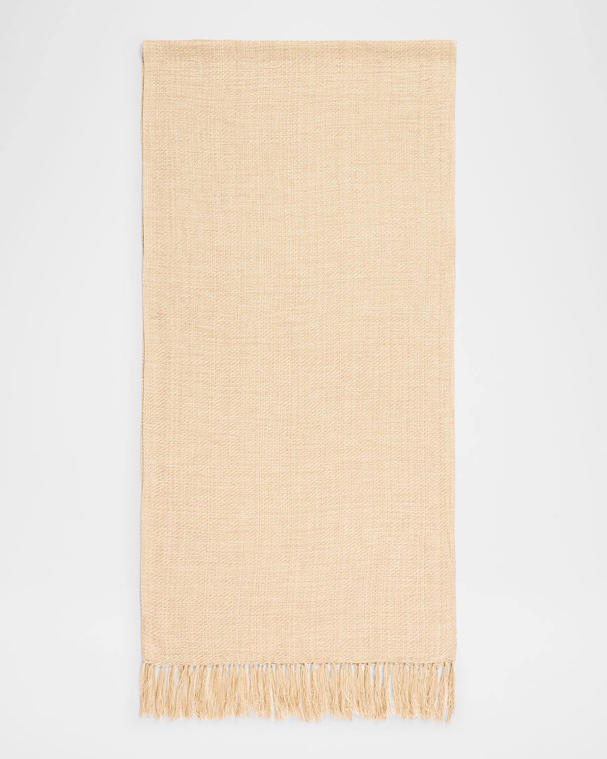 Loro Piana Natte Tweed Fringe Scarf In F6qt Egret White Bleached Sand