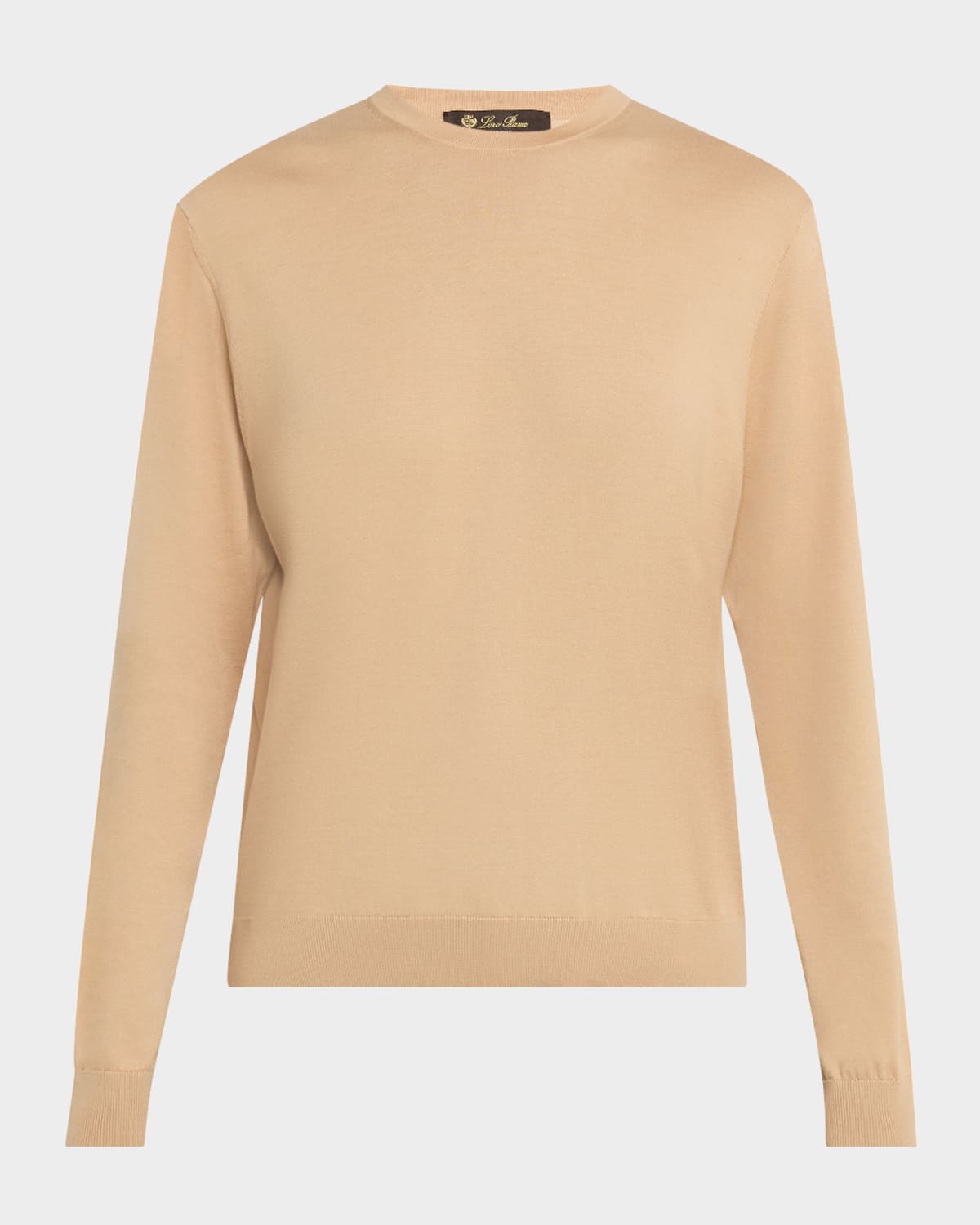 Loro Piana Ice Wish Crewneck Cotton Sweater In D0rb Shoreline