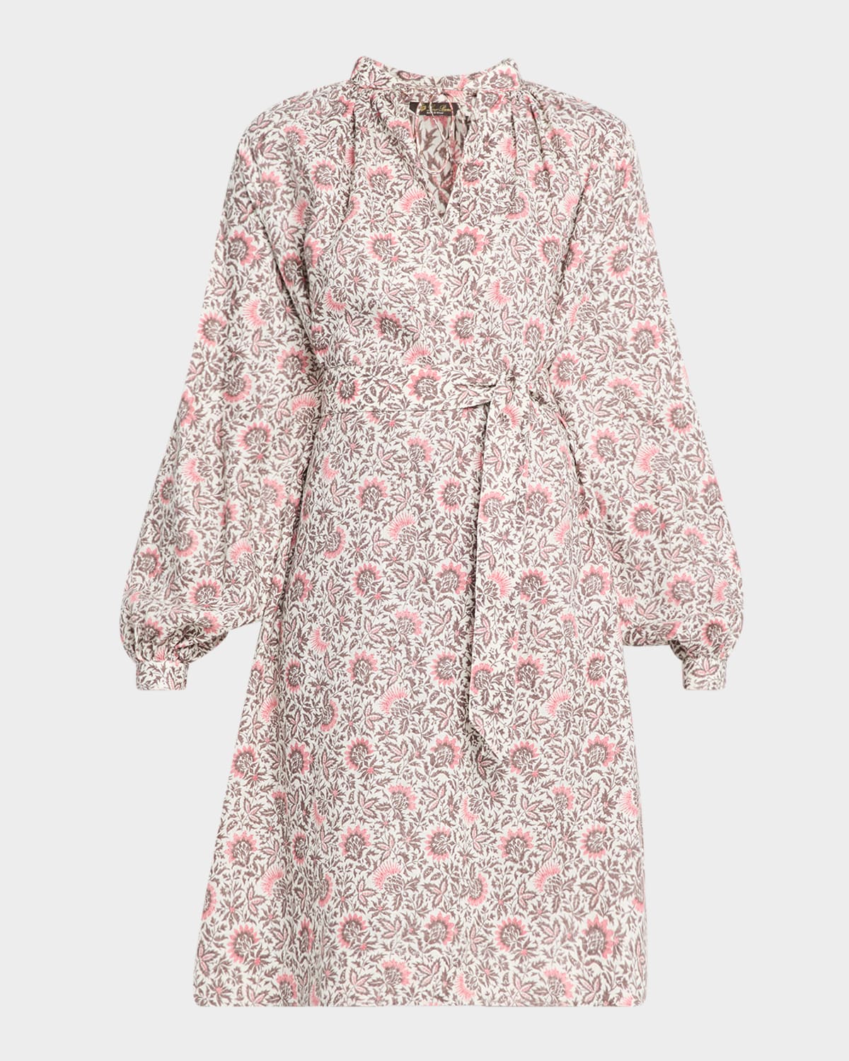 Loro Piana Billie Riserva San Nicolo Twill Summer Dress In Gray