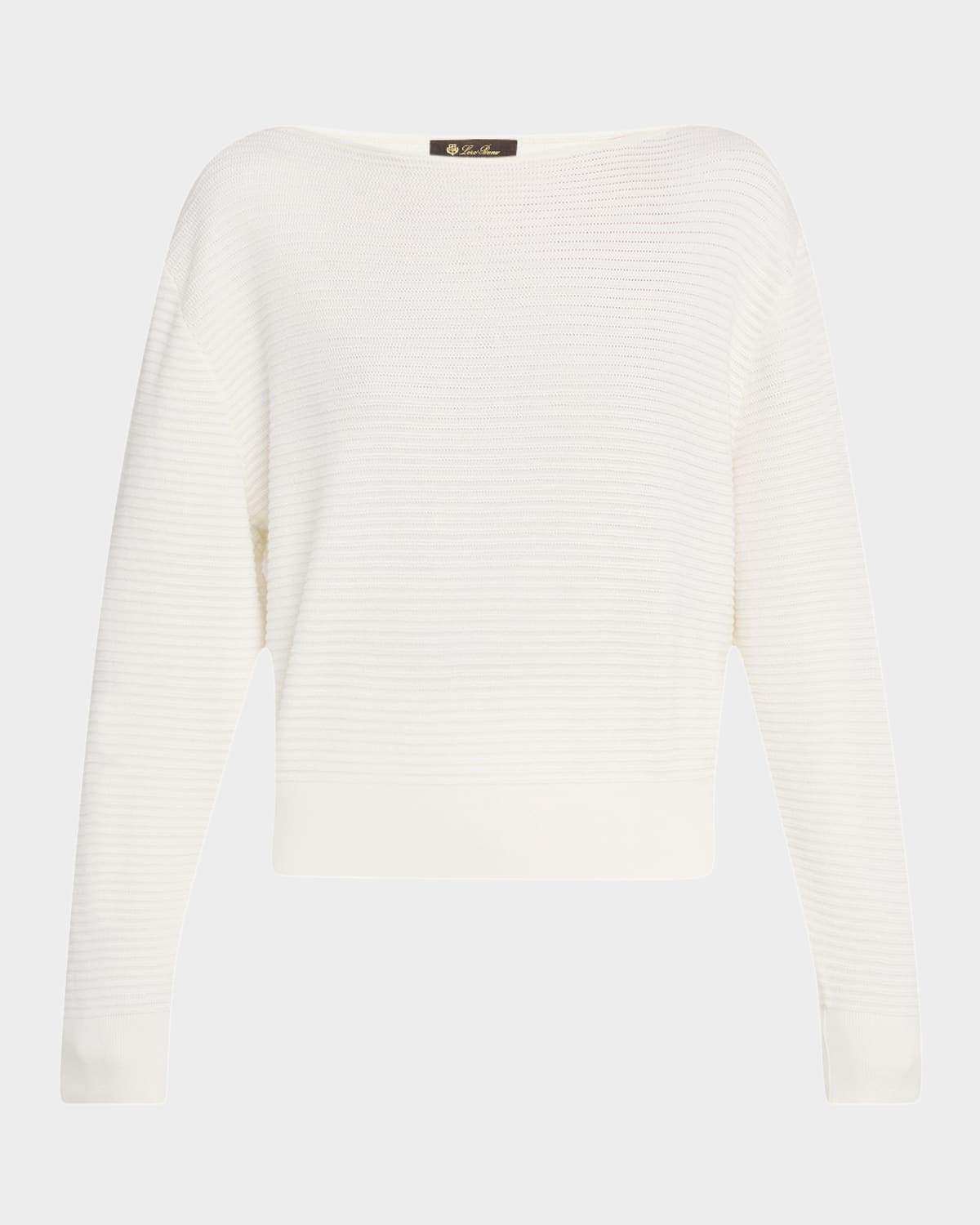 Loro Piana Dora Baltea Boat-neck Silk-cotton Sweater In 1511 Thrush