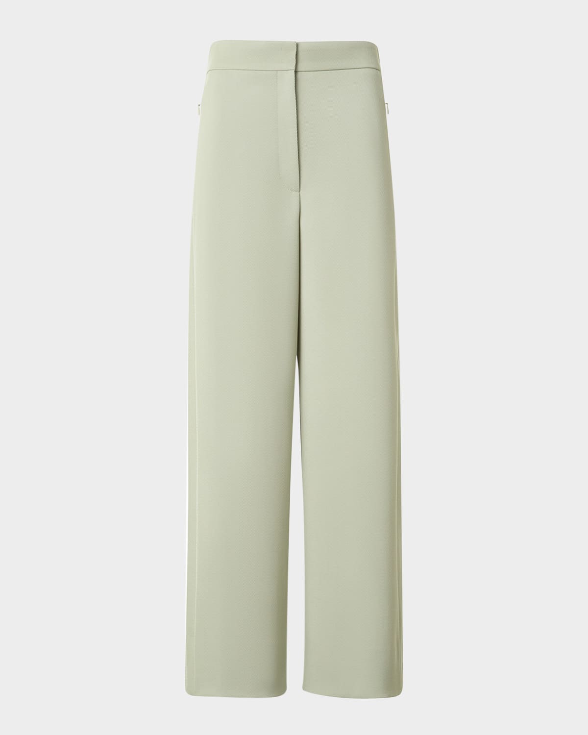 Akris punto Wool Tricotine Wide-Leg Crop Pants