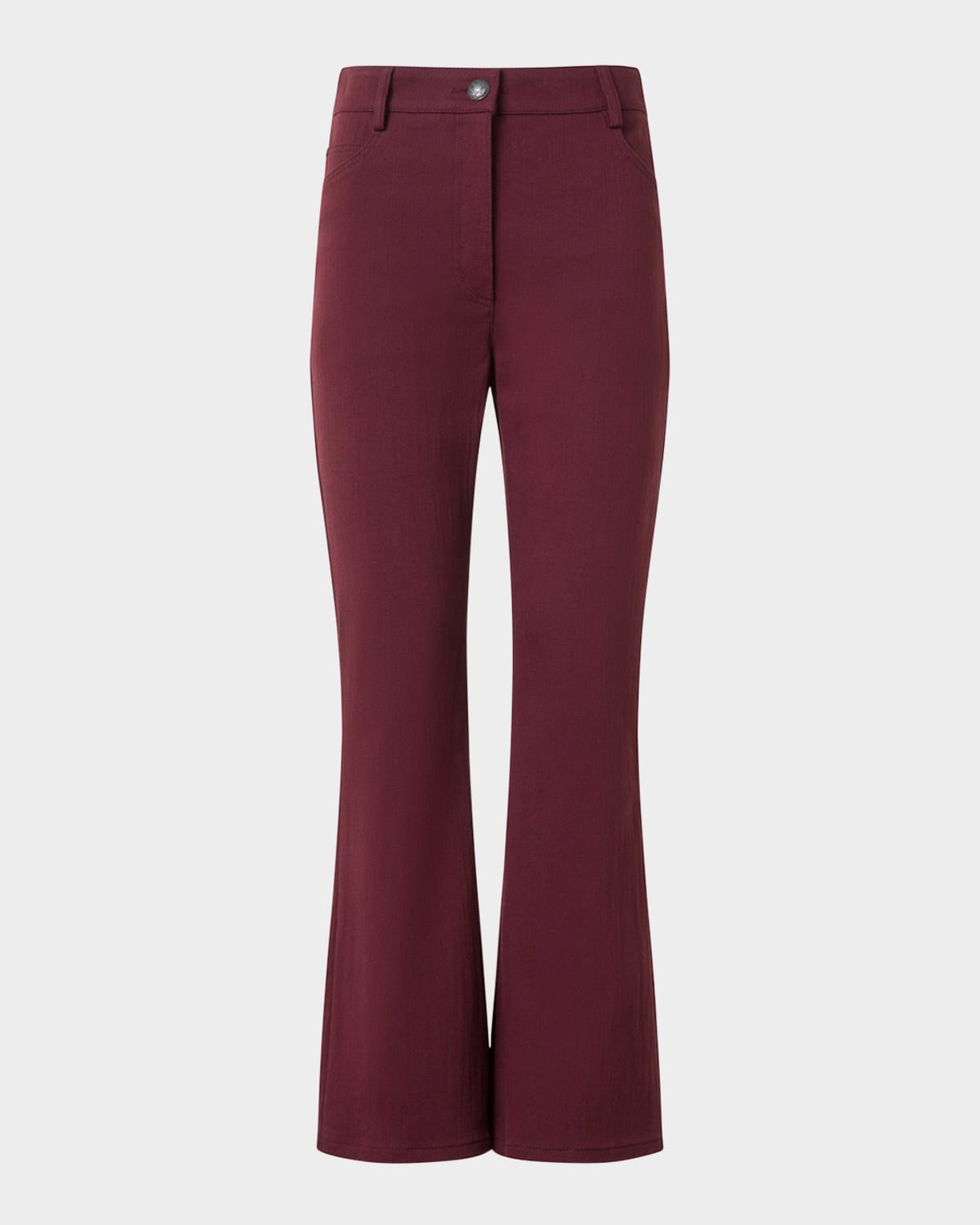 Cali Cotton-Stretch Denim Bootcut Crop Pants