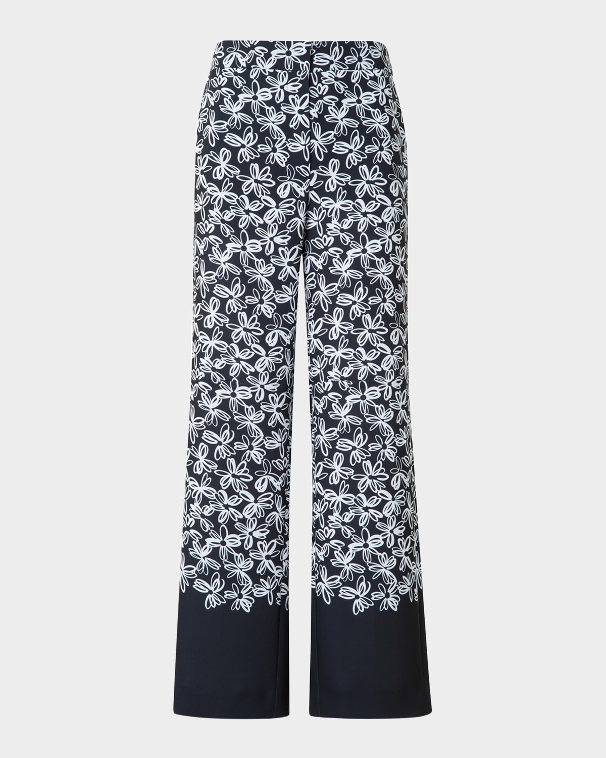 Akris Punto Marla Cropped Floral-print Techno Crepe Pants