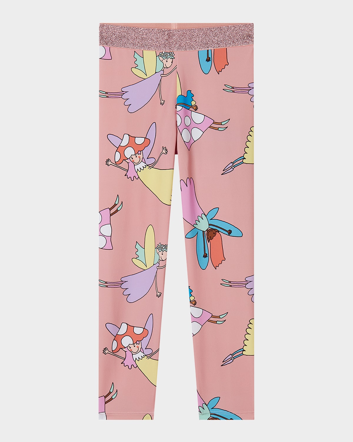 Stella Mccartney Girl's Fairies Printed Leggings In Peach