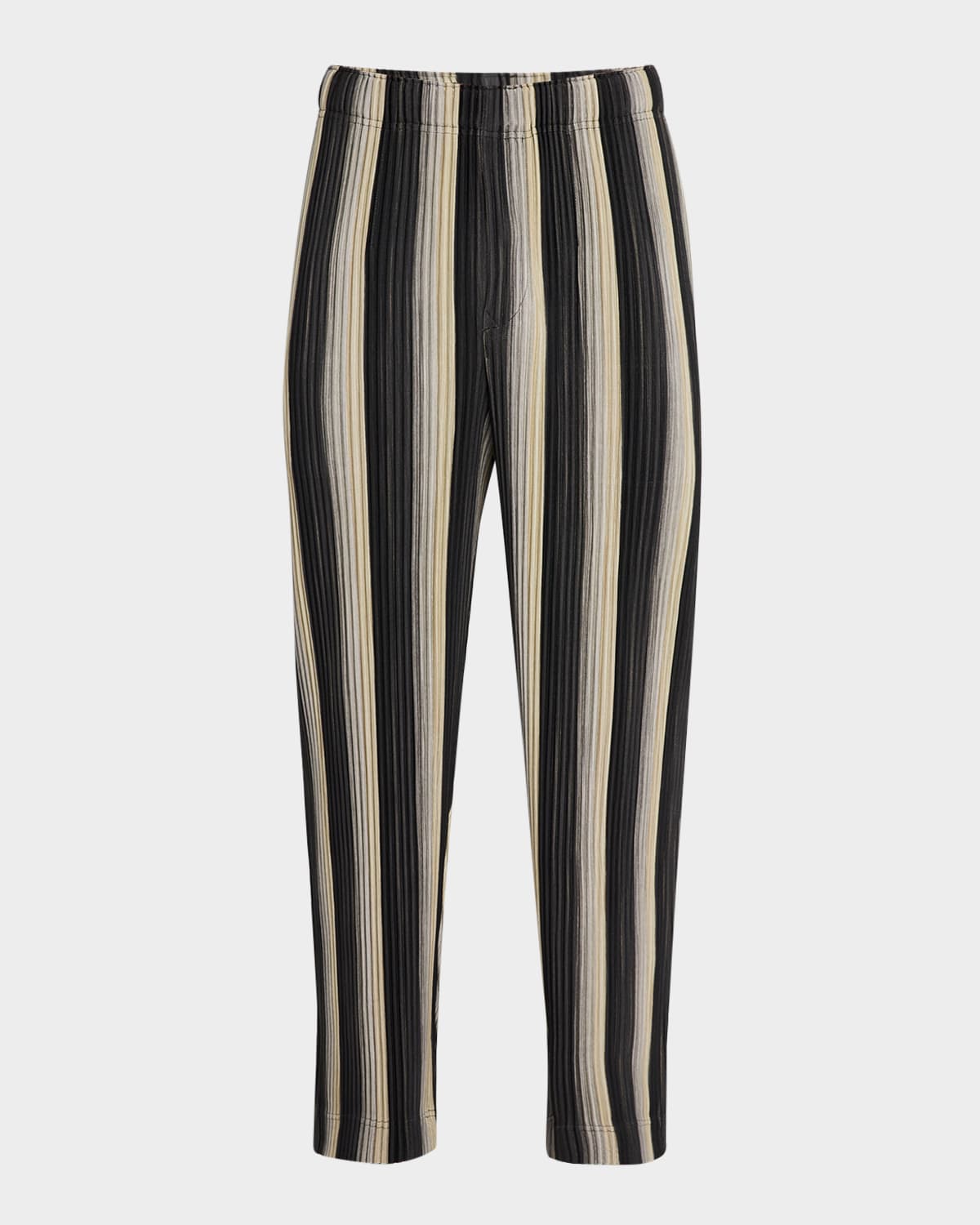 ISSEY MIYAKE MEN'S PLEATED STRIPE PANTS 