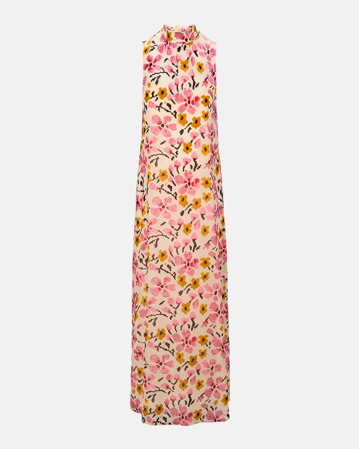 Staud Albee Floral Sleeveless Maxi Dress In Blossom Floral Tapestry