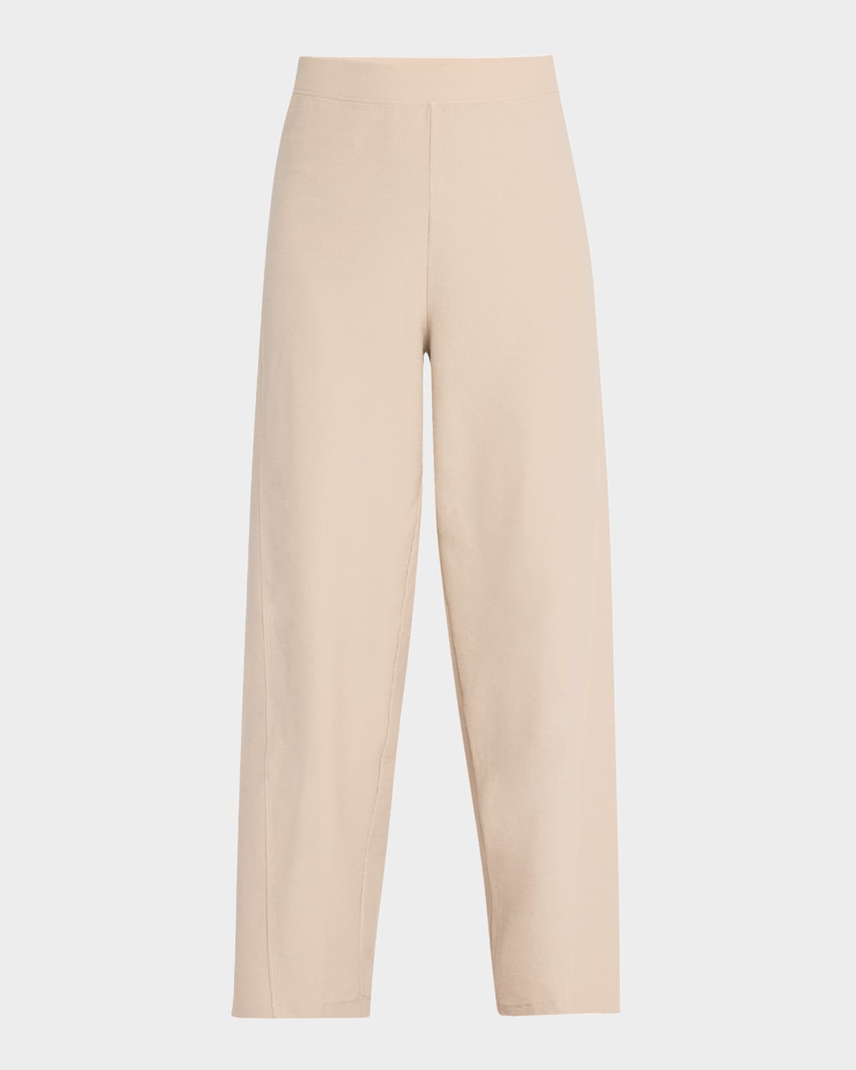 Shop Eileen Fisher Cropped Washable Stretch Crepe Lantern Pants In Wheat