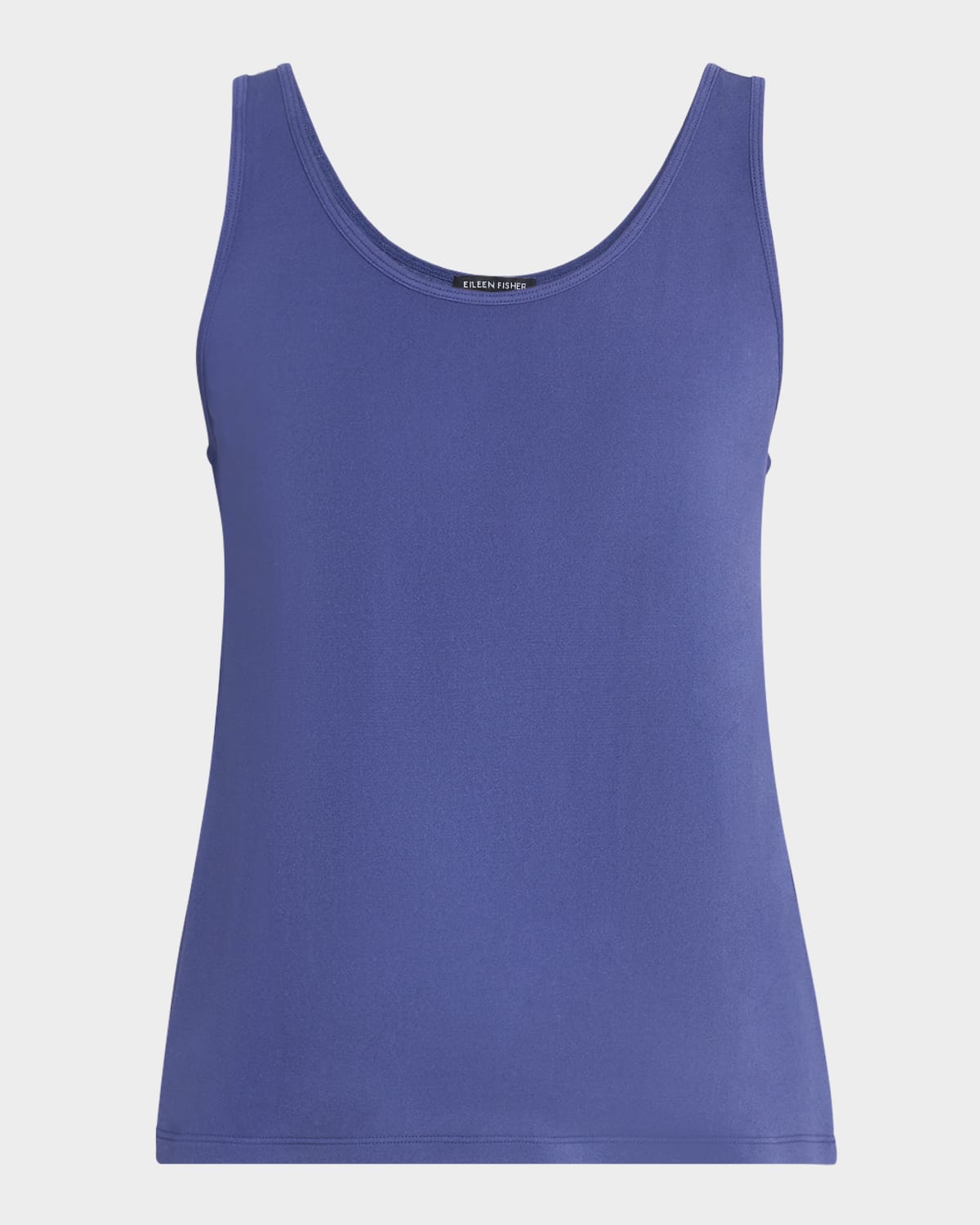 Scoop-Neck Stretch Silk Jersey Tank