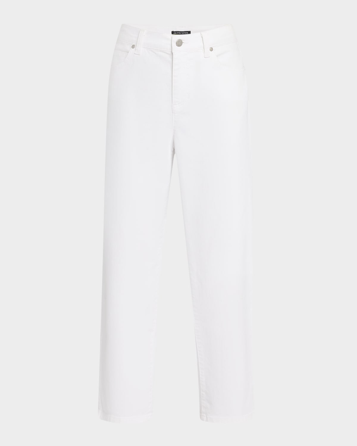 EILEEN FISHER CROPPED STRETCH COTTON DENIM JEANS 