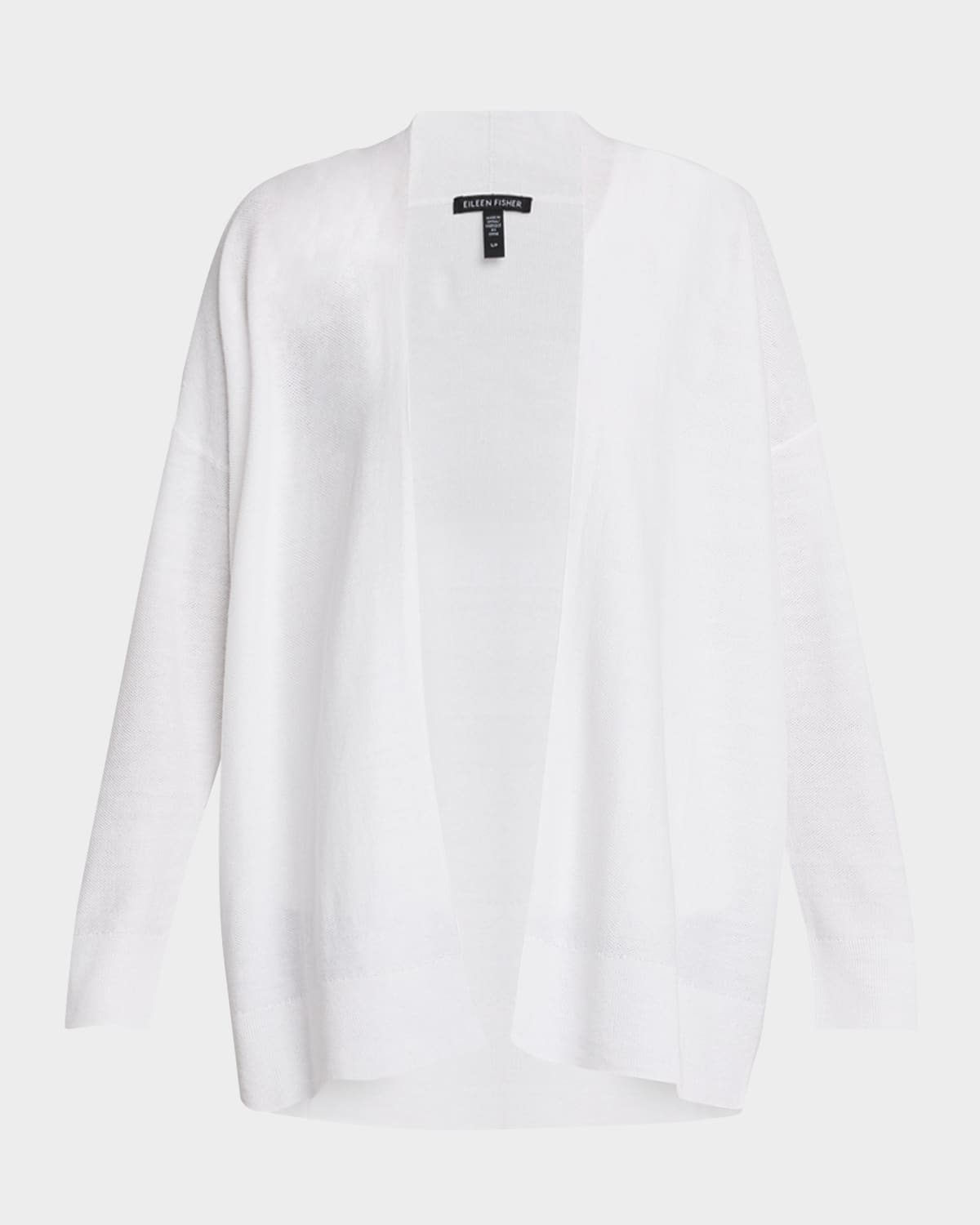 Shop Eileen Fisher Open Organic Linen-cotton Cardigan