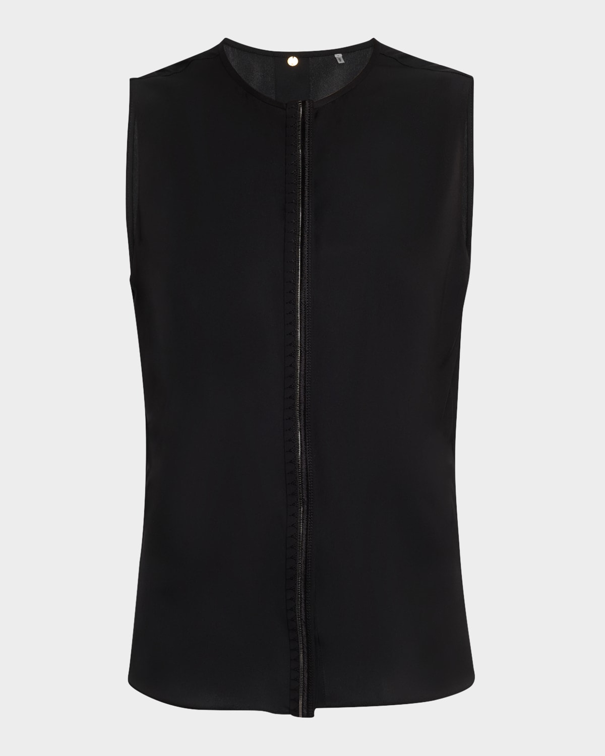 Kobi Halperin Robi Sleeveless Embroidered Blouse In Black