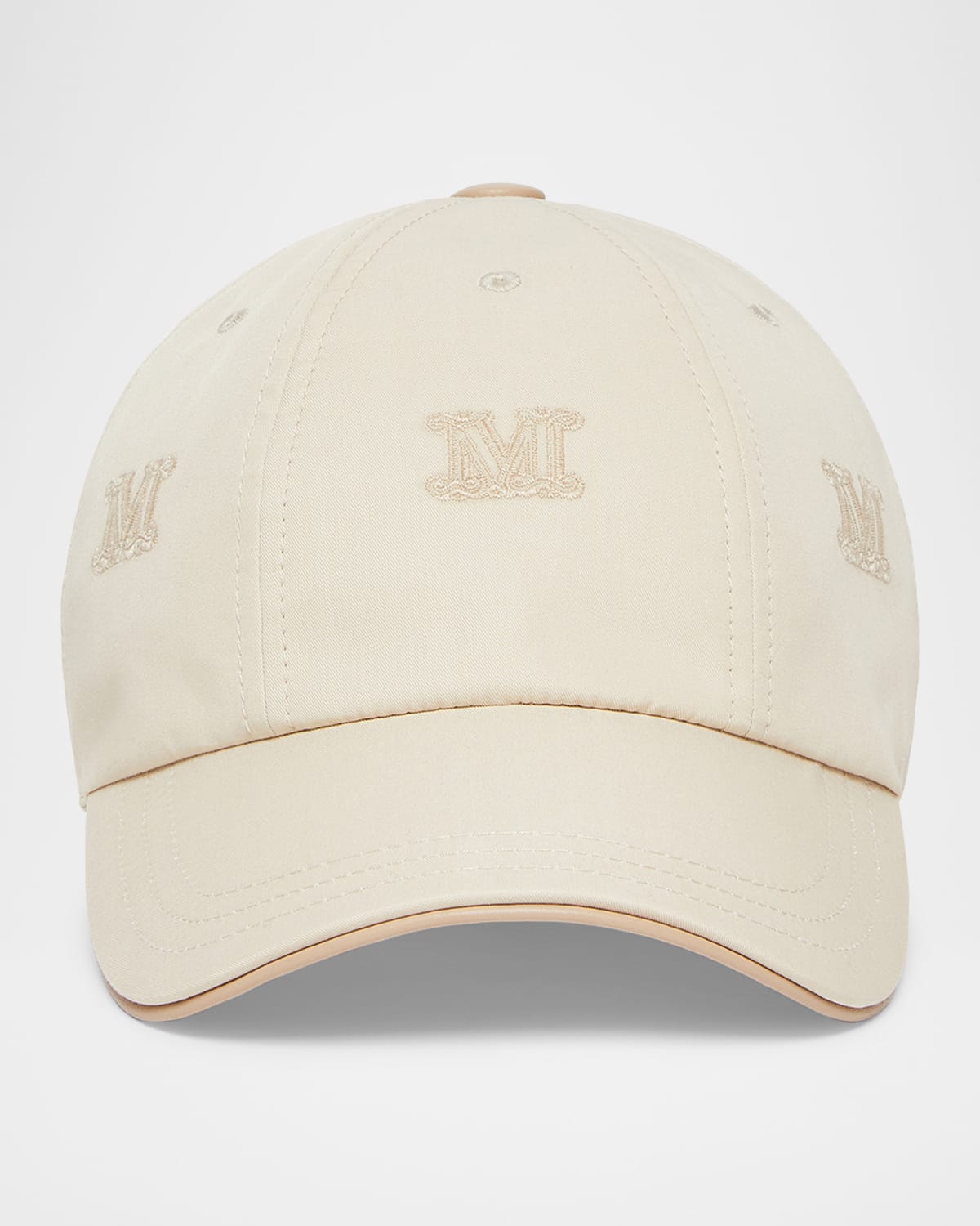 Max Mara Cantico Embroidered Baseball Cap In Powder