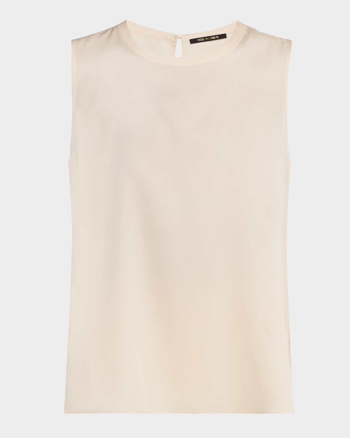 Kobi Halperin Aura Sleeveless Silk-blend Blouse In Ecru