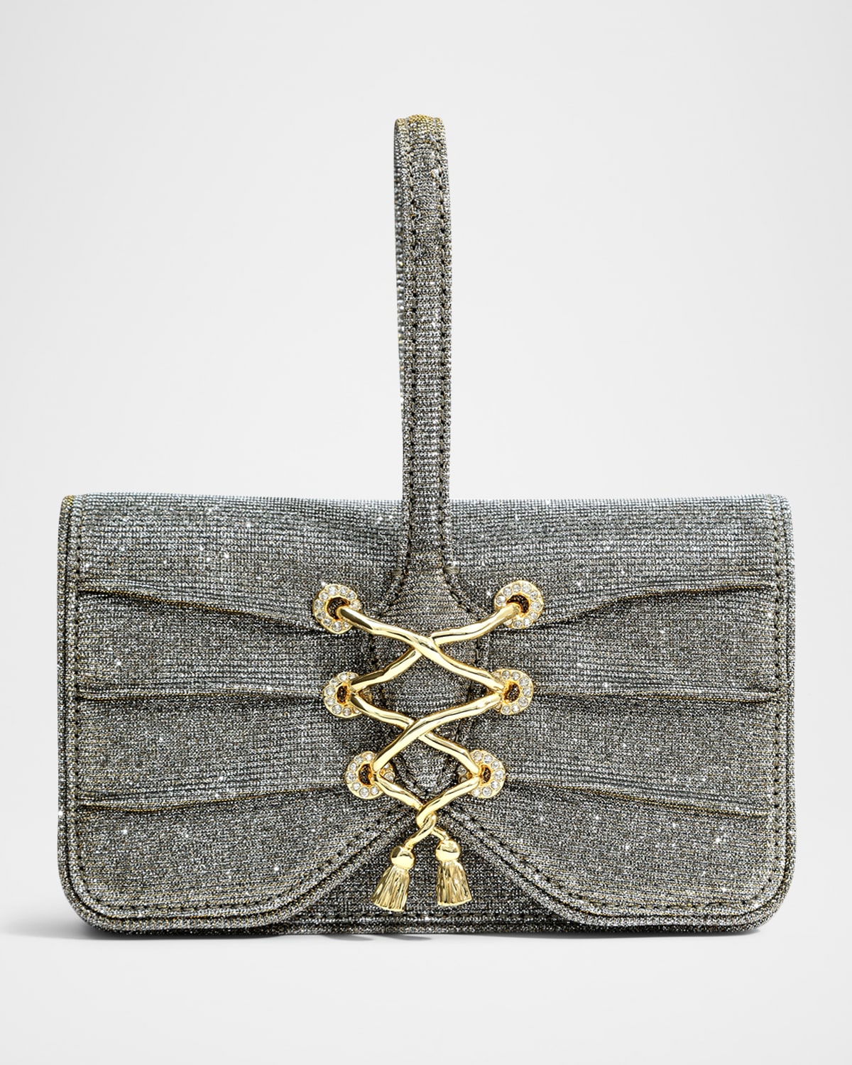 ALEXIS BITTAR LACE-UP GLITTER WRISTLET 