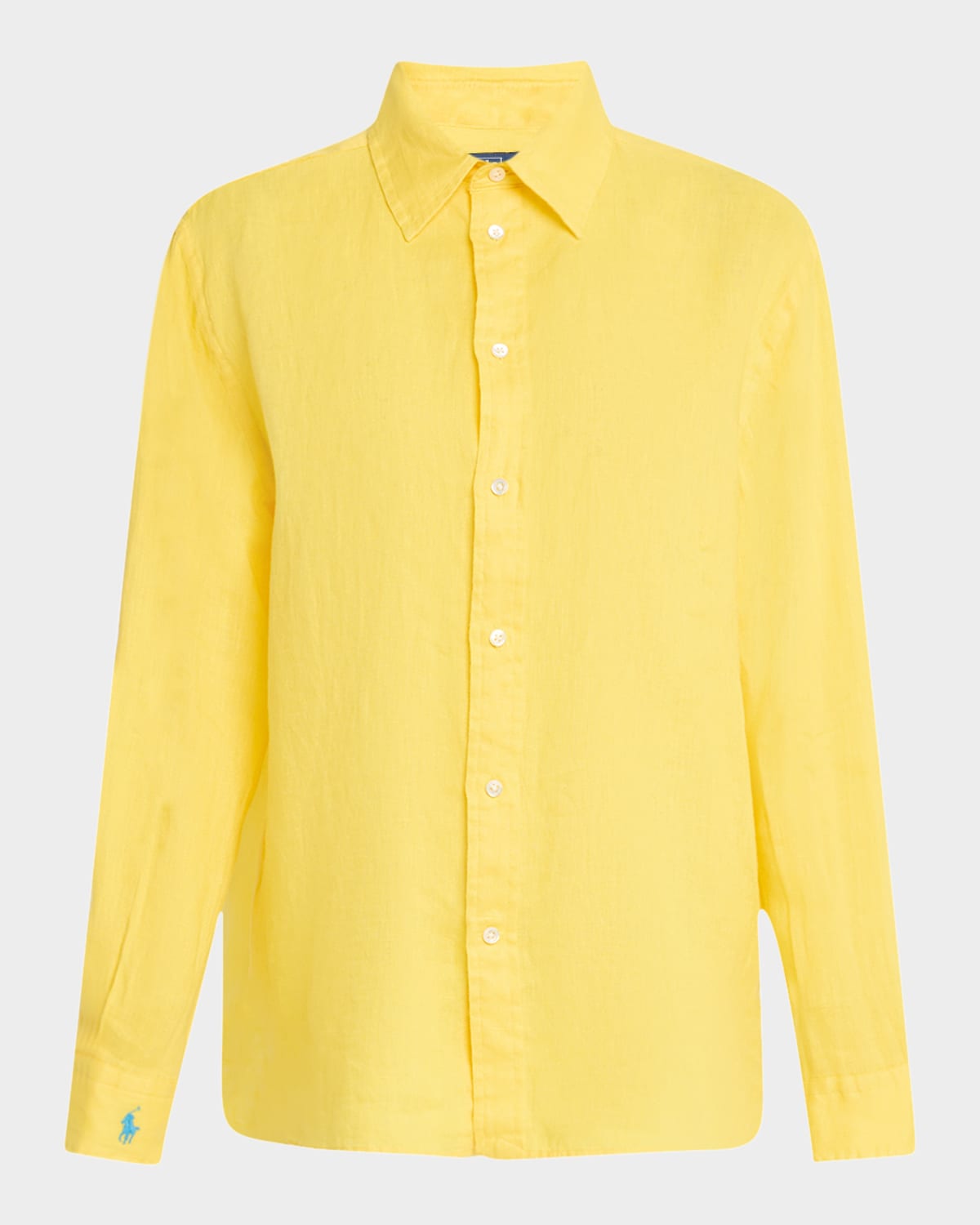 Polo Ralph Lauren Oversize Linen Button-down Shirt In Sunfish Yellow