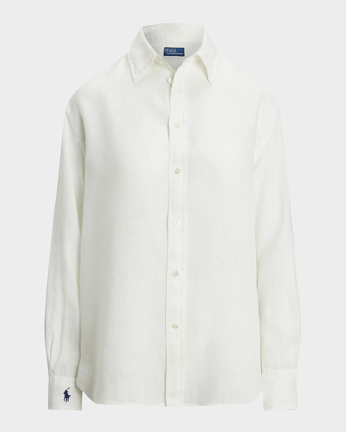 Polo Ralph Lauren Oversize Fit Linen Shirt In White