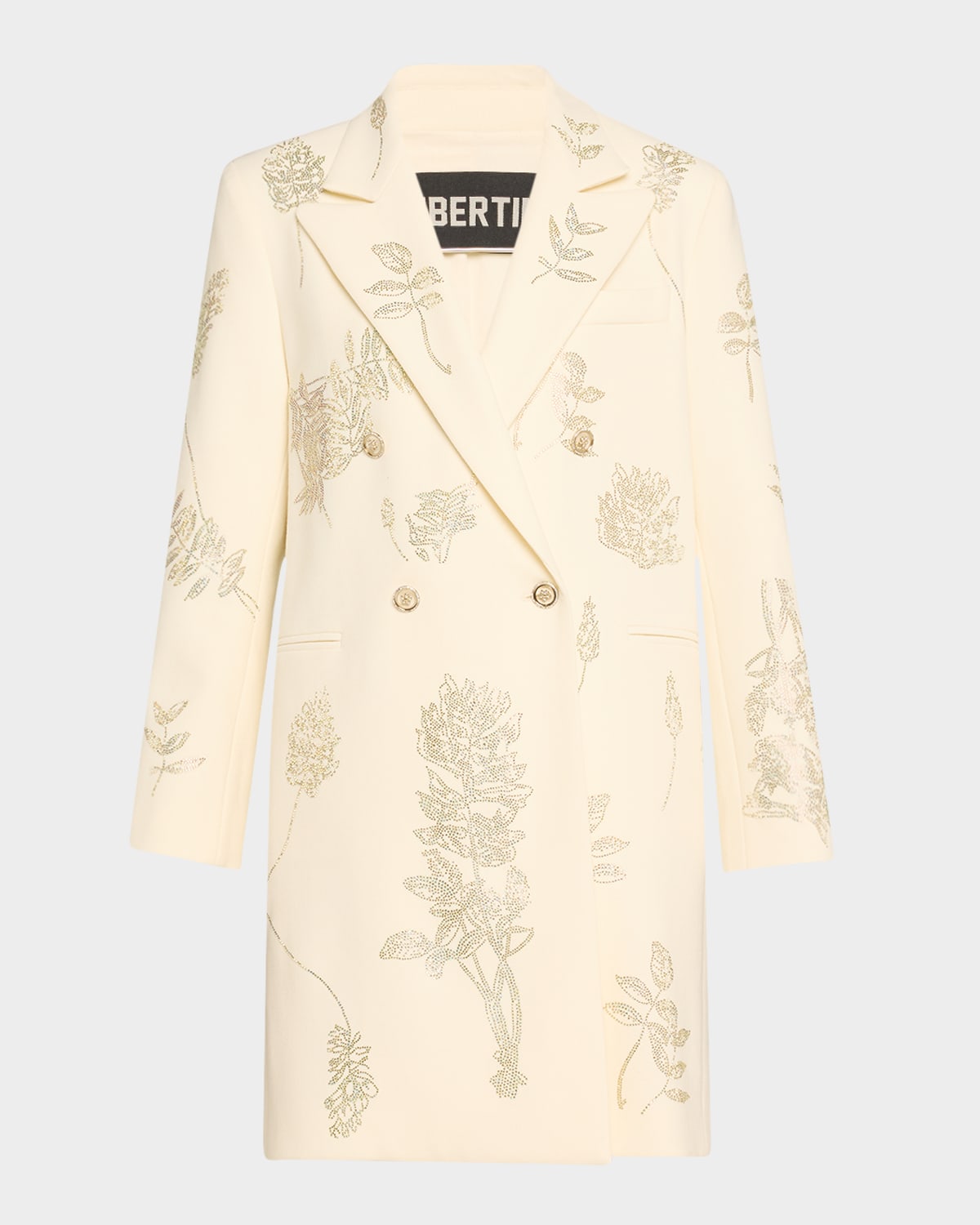 Elizabeth St Garden Embellished Double-Breasted Wool Coat