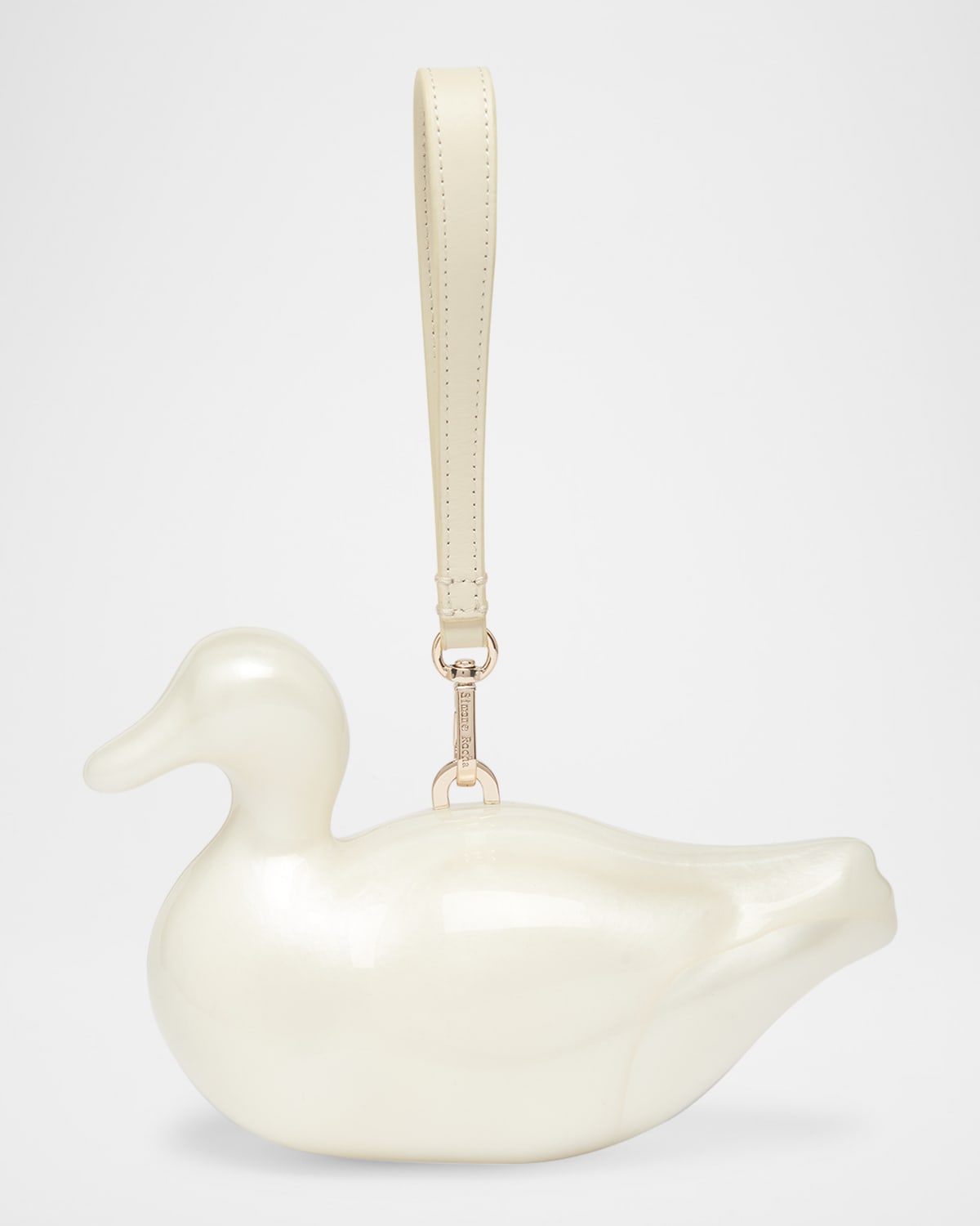 Simone Rocha Duck Pearly Crossbody Bag In Pearl